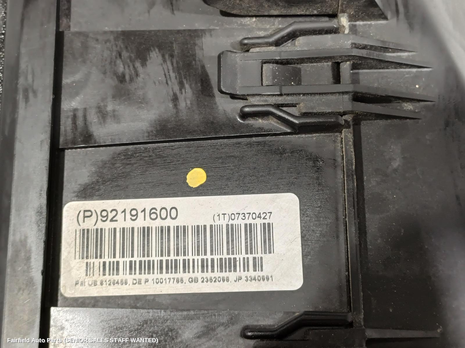 2007 Holden Commodore Fuse Box