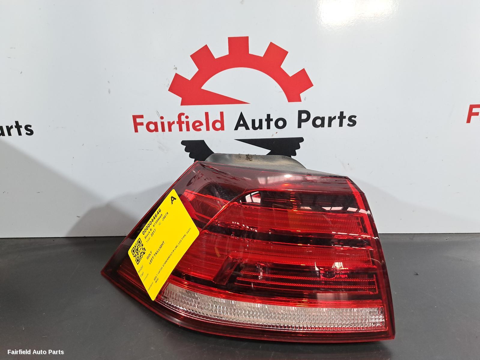 2017 Volkswagen Golf Left Taillight