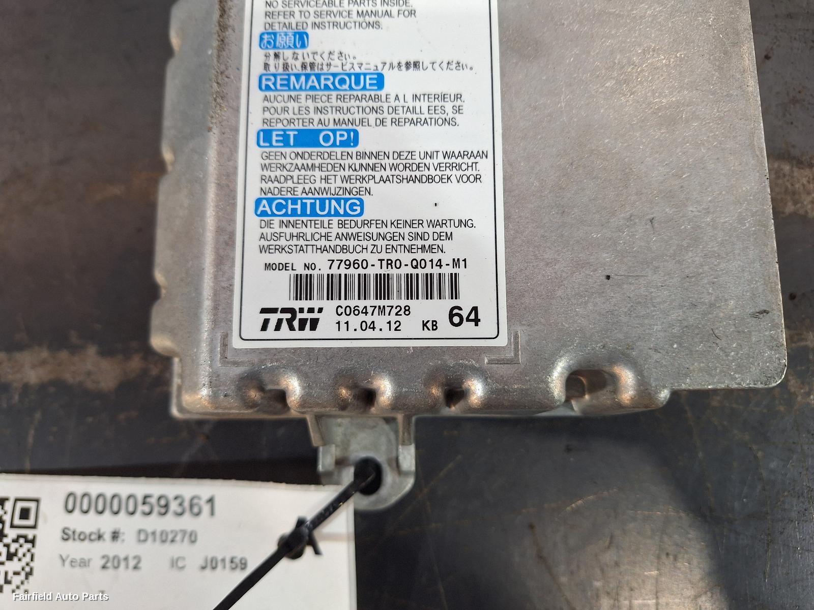 2012-2014 Honda Civic Airbag Module Sensor
