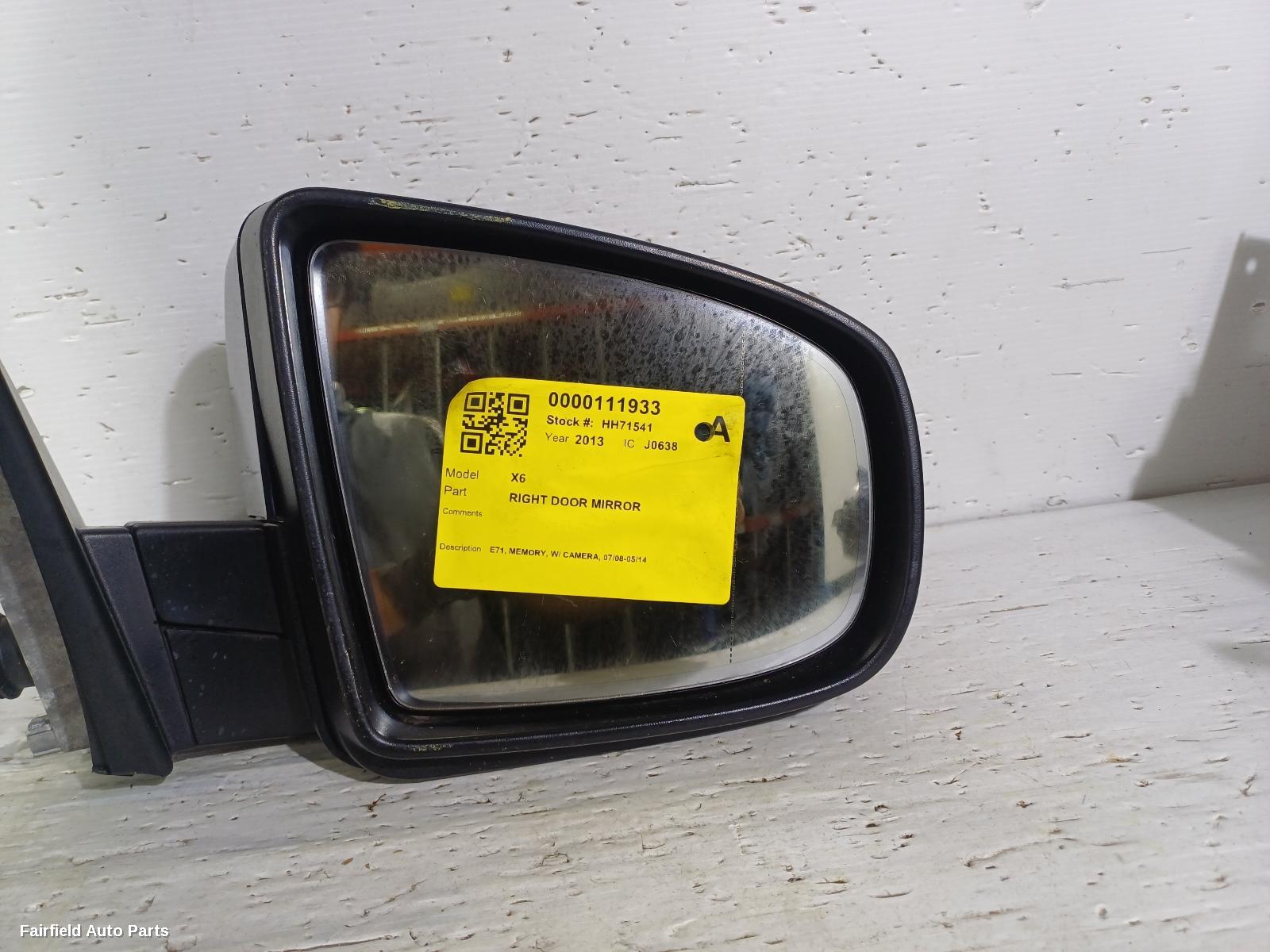 2008-2014 Bmw X6 Right Door Mirror