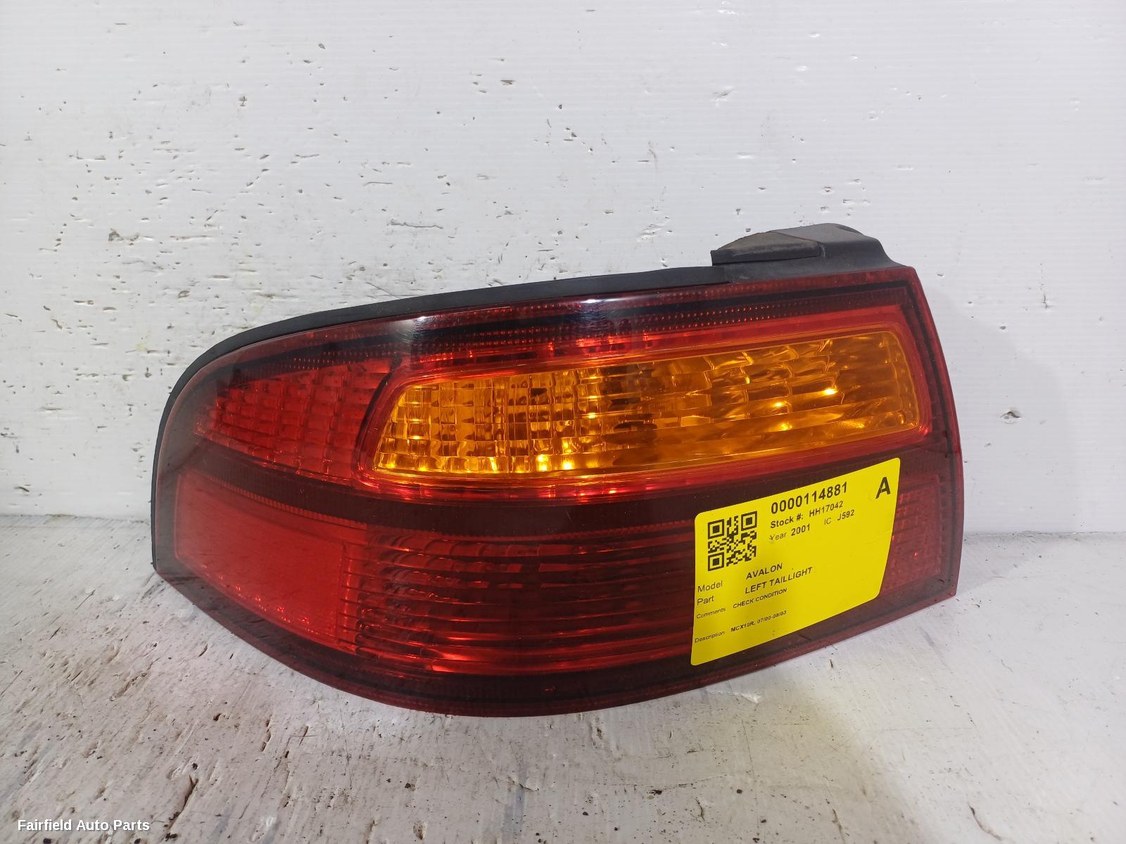 2000-2003 Toyota Avalon Left Taillight