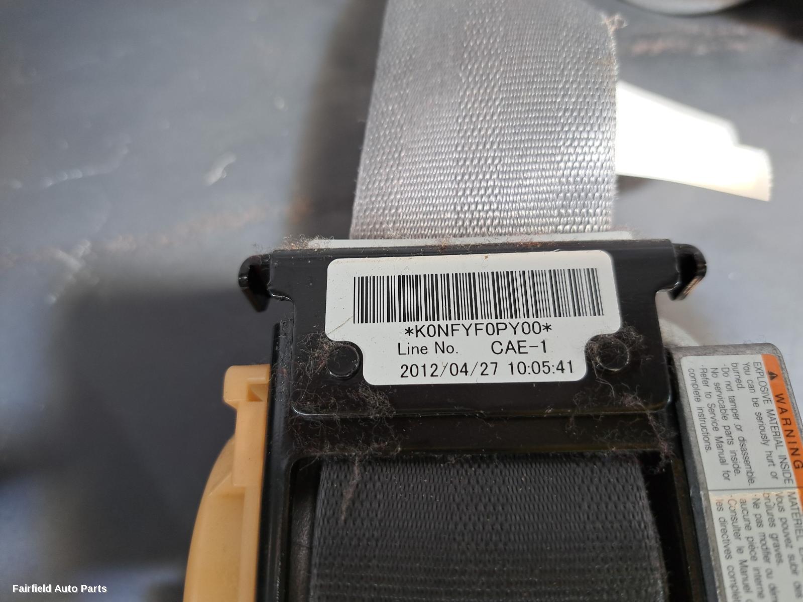 2012 Honda Accord Seatbelt Stalk