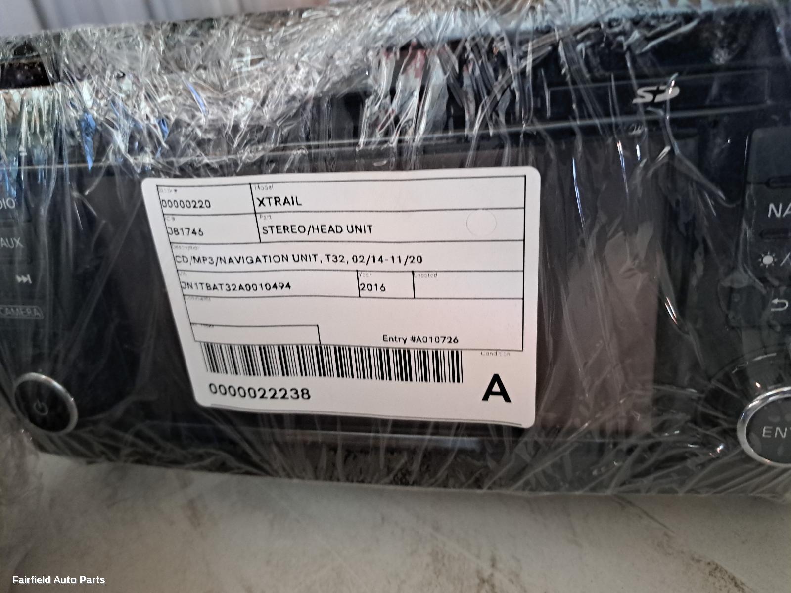 2014 Jeep Grandcherokee Radio Cd Dvd Sat Tv