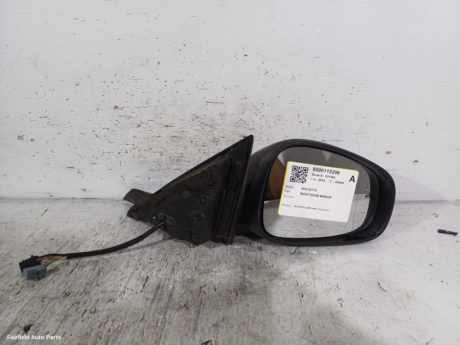 2012-2014 Alfa Romeo Giulietta Right Door Mirror