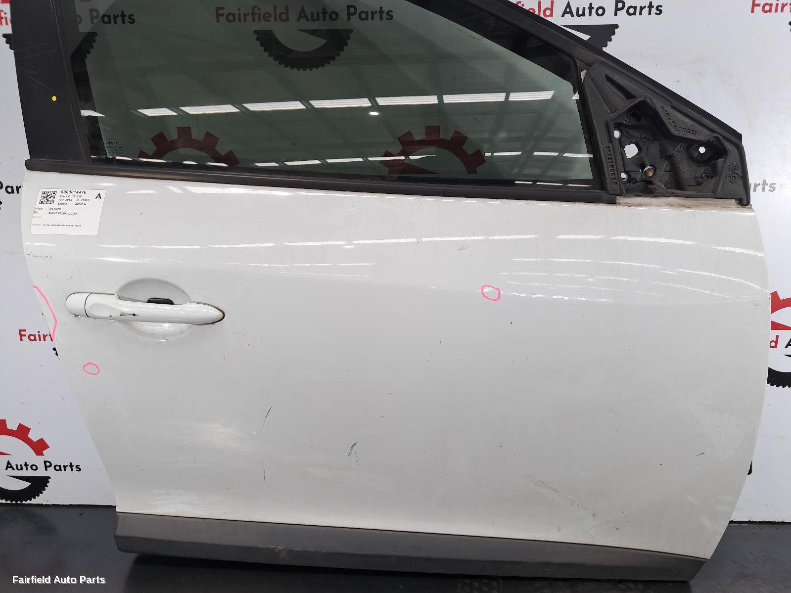 2013 Renault Megane Right Front Door
