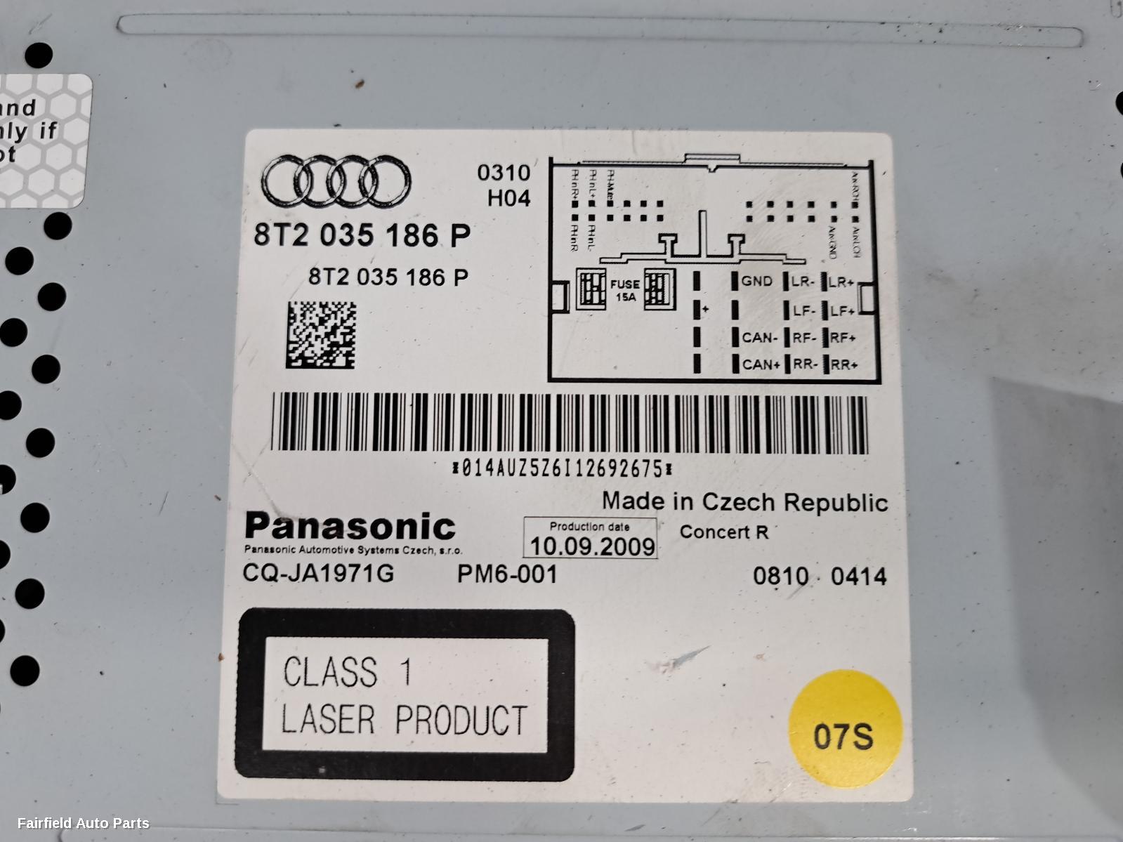 2008-2016 Audi A4 Radio Cd Dvd Sat Tv