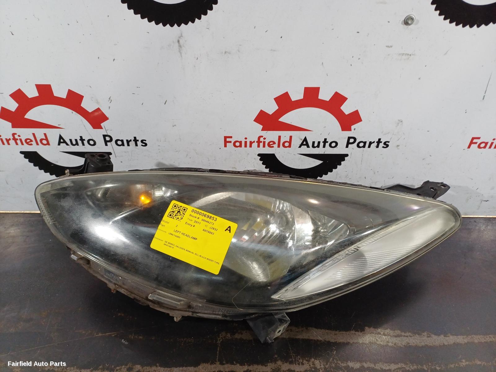 2007-2014 Mazda 2 Left Headlamp