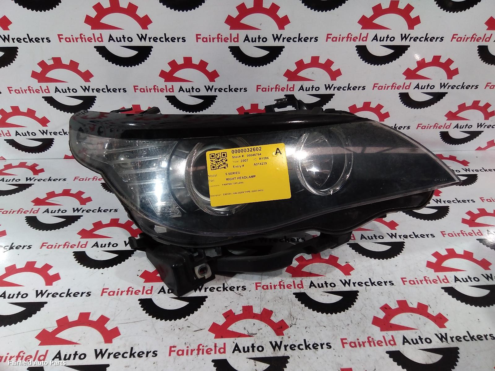 2007-2010 Bmw 5 Series Right Headlamp