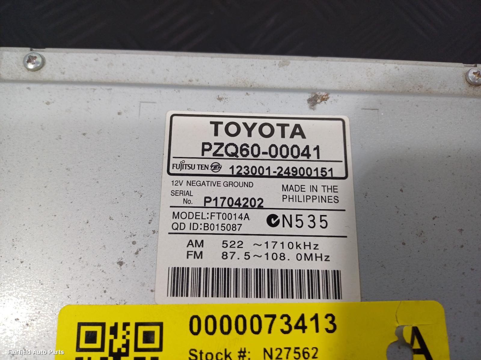 2005-2015 Toyota Hilux Radio Cd Dvd Sat Tv