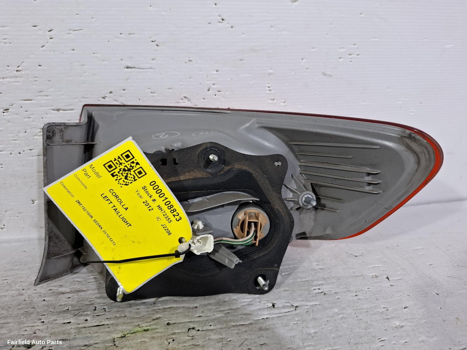 2010-2013 Toyota Corolla Left Taillight