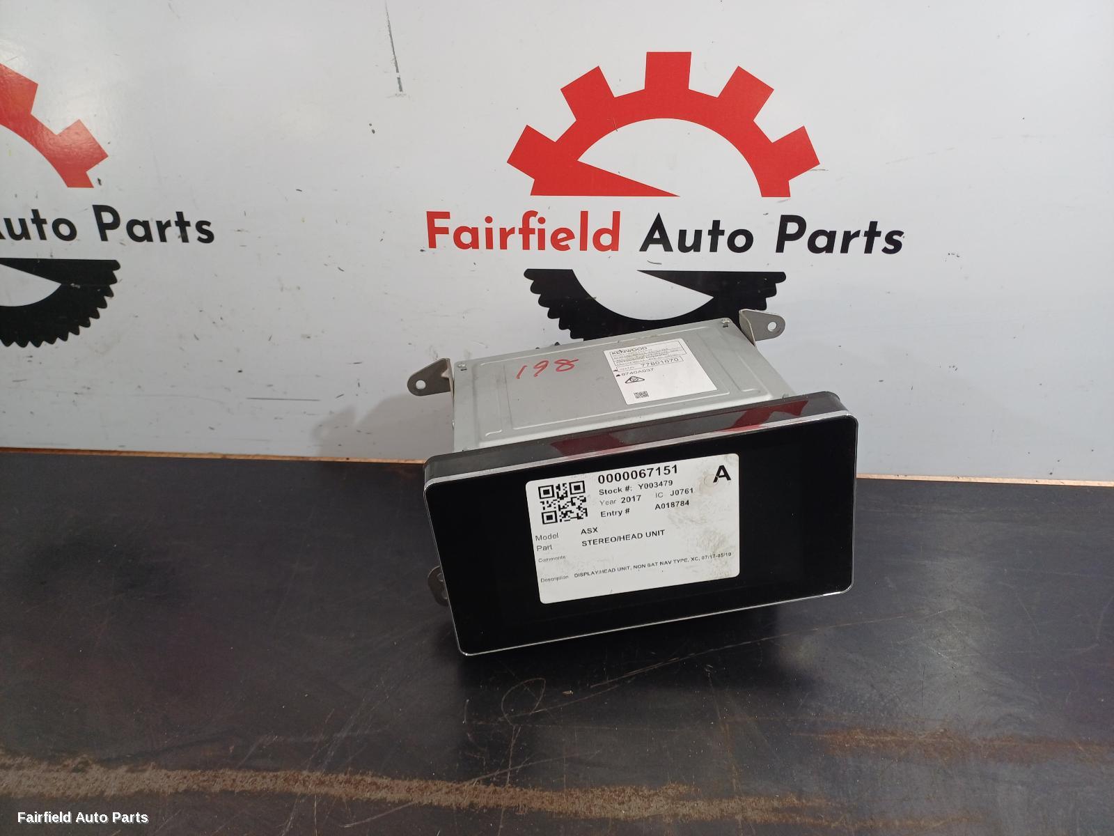 2017-2019 Mitsubishi Asx Radio Cd Dvd Sat Tv