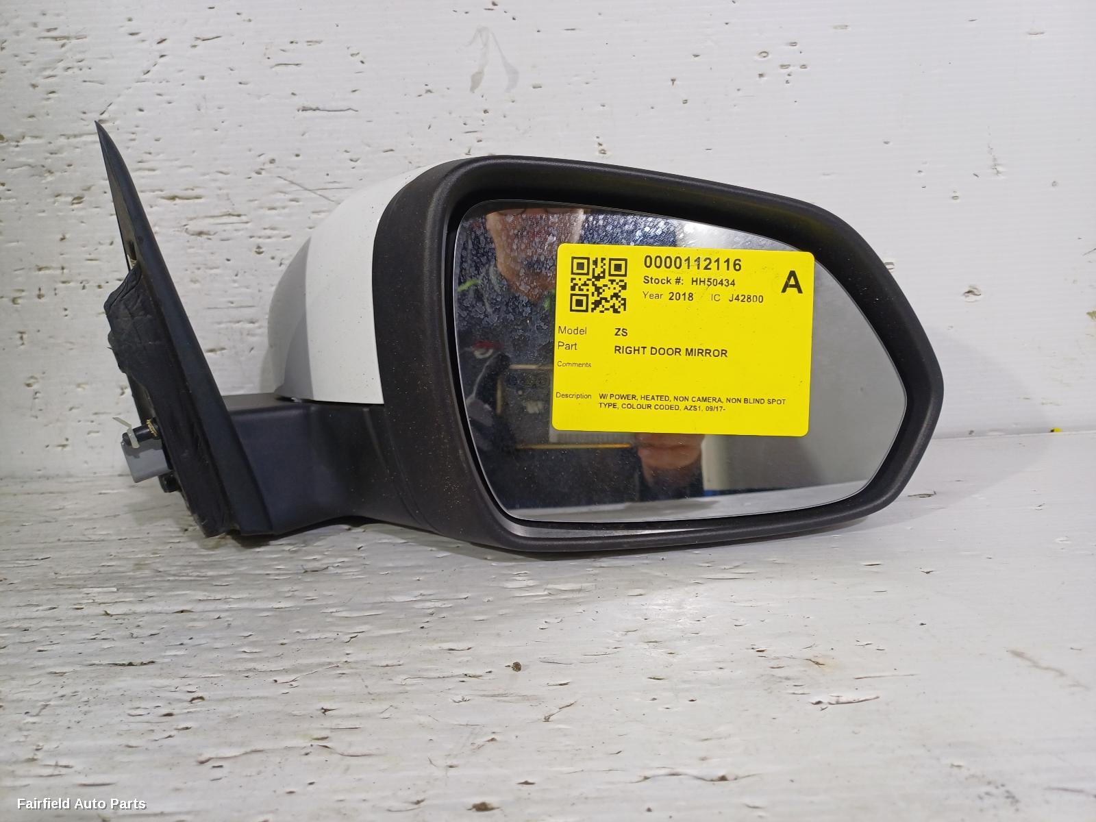 2017-2024 Mg Zs Right Door Mirror