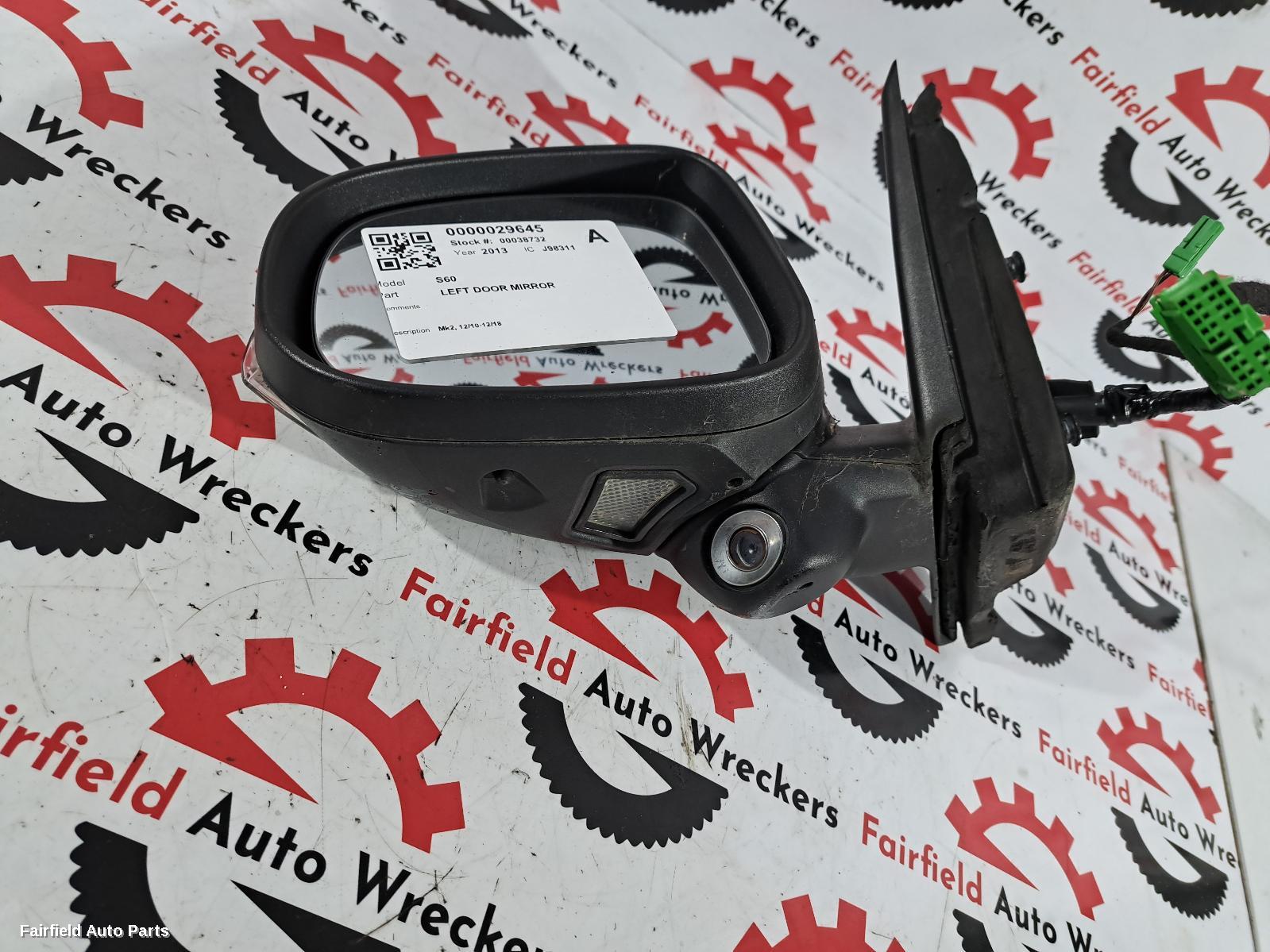 2010-2018 Volvo S60/v60 Left Door Mirror