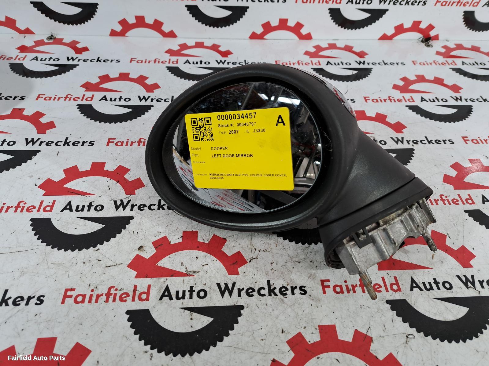 2007 Mini Cooper Left Door Mirror