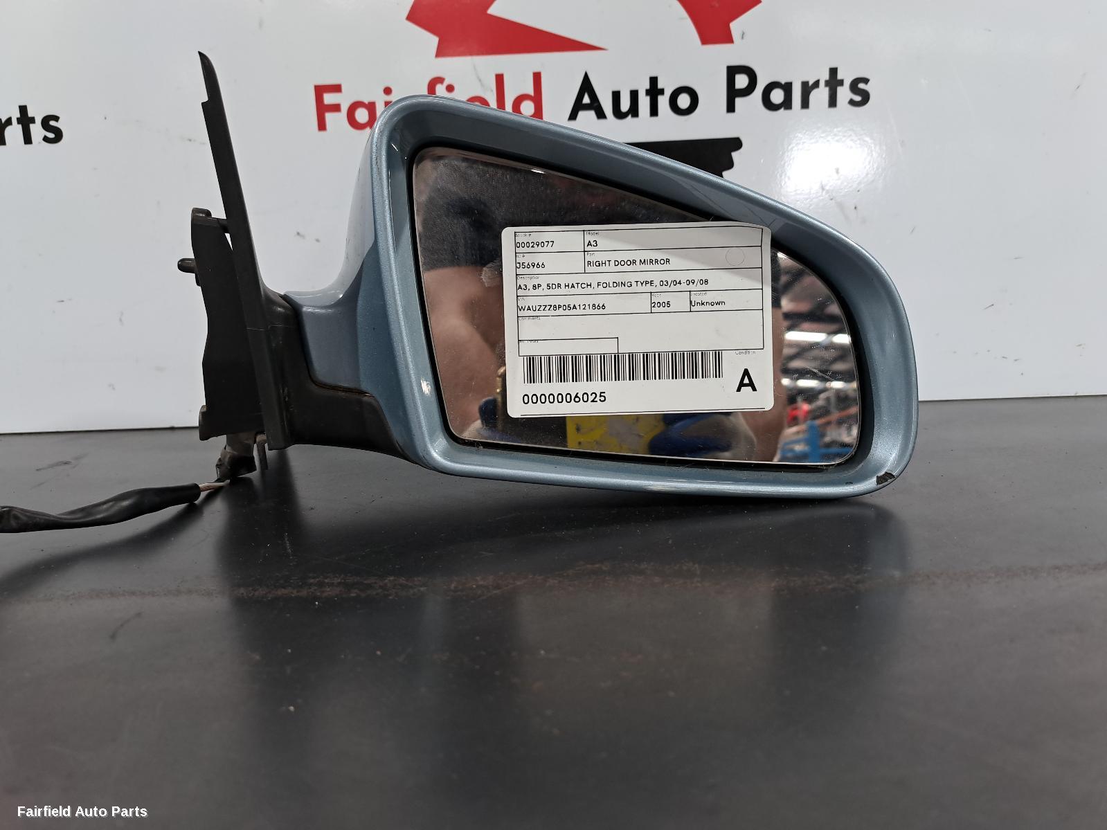 2004-2008 Audi A3 Right Door Mirror