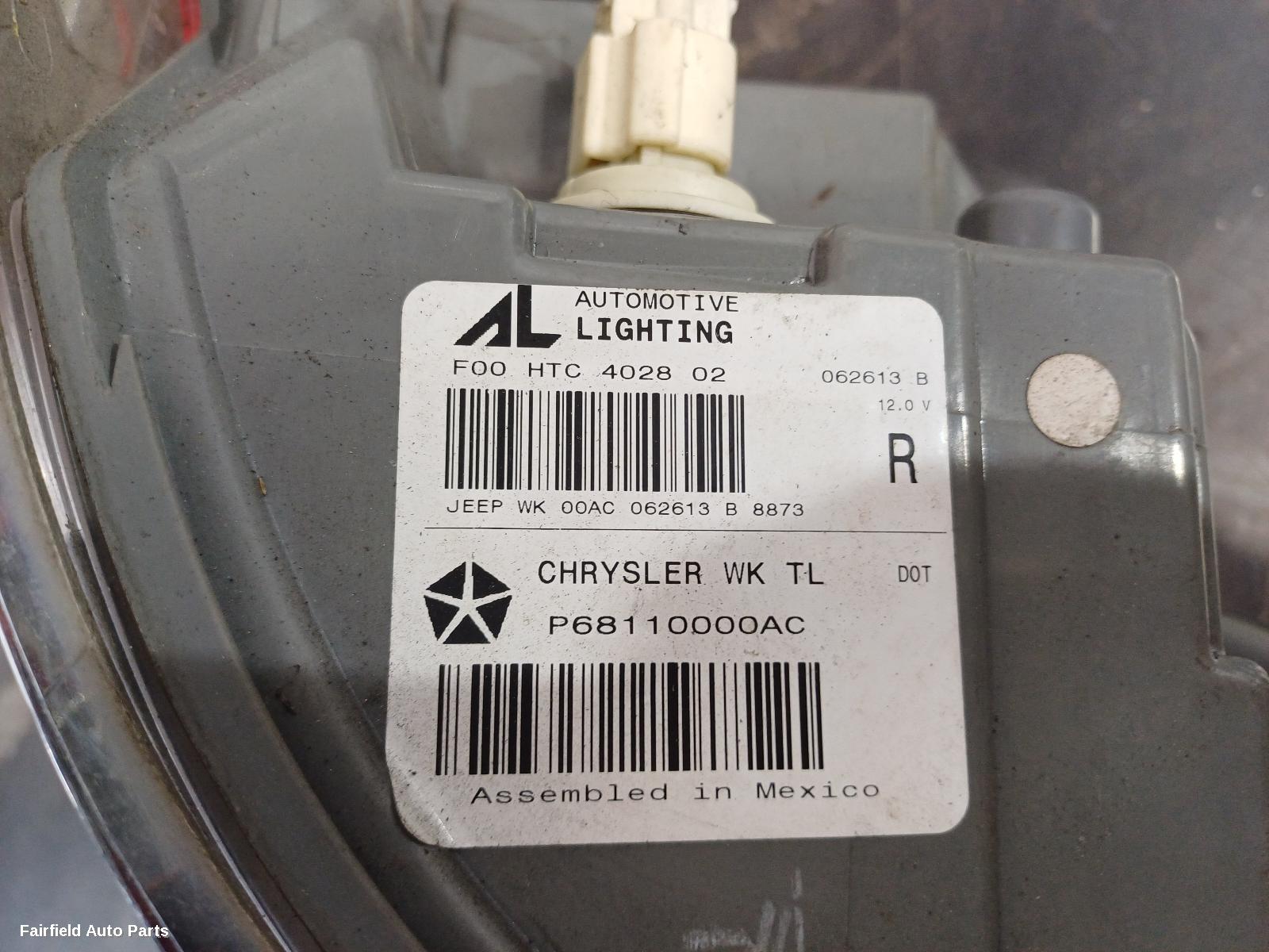 2013-2022 Jeep Grandcherokee Right Taillight
