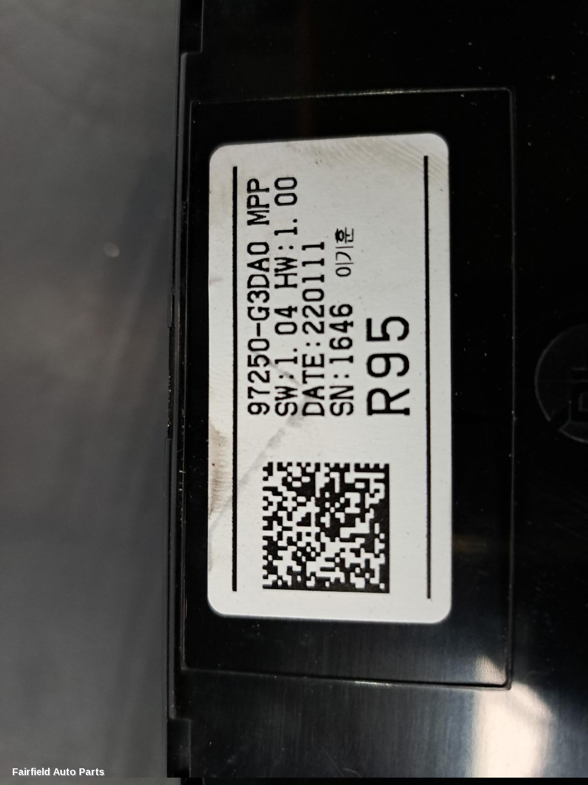 2017-2025 Hyundai I30 Heater Ac Controls