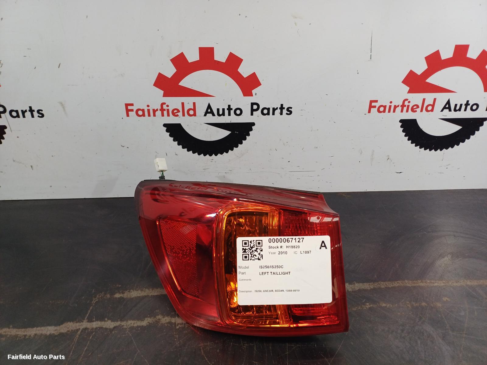 2008-2010 Lexus Is250/is250c Left Taillight