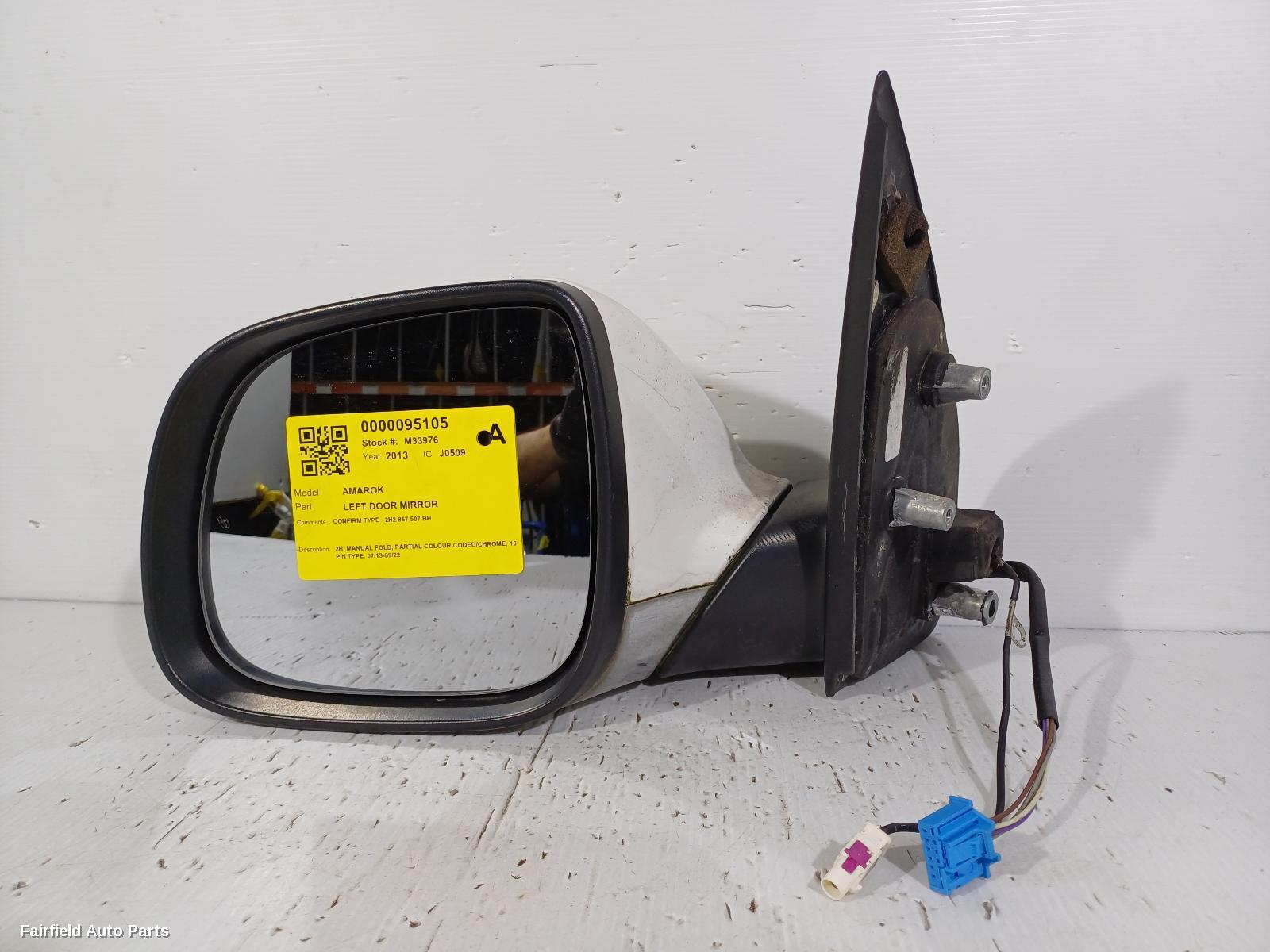 2010-2013 Volkswagen Amarok Left Door Mirror