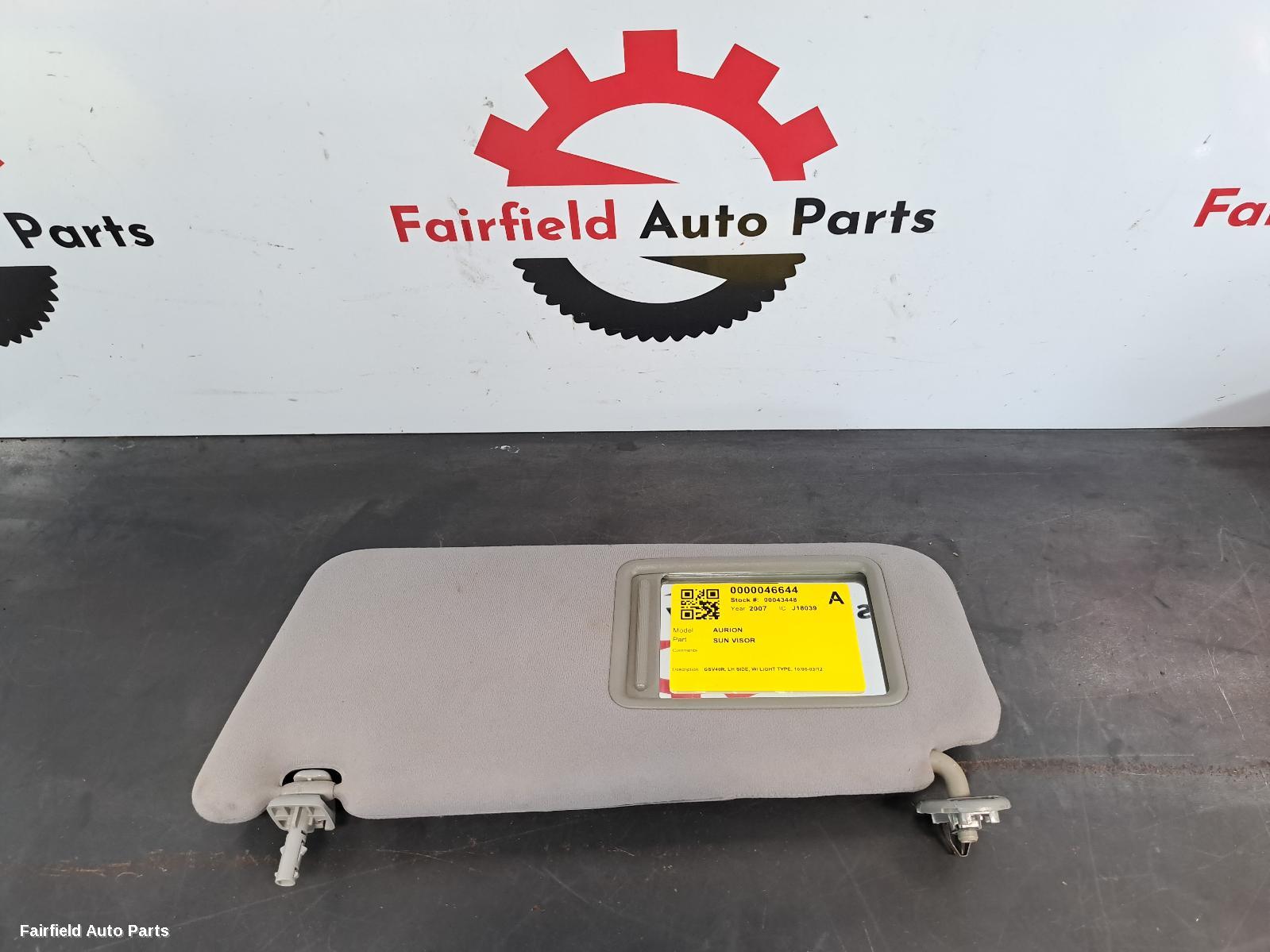 2006-2012 Toyota Aurion Sunvisor