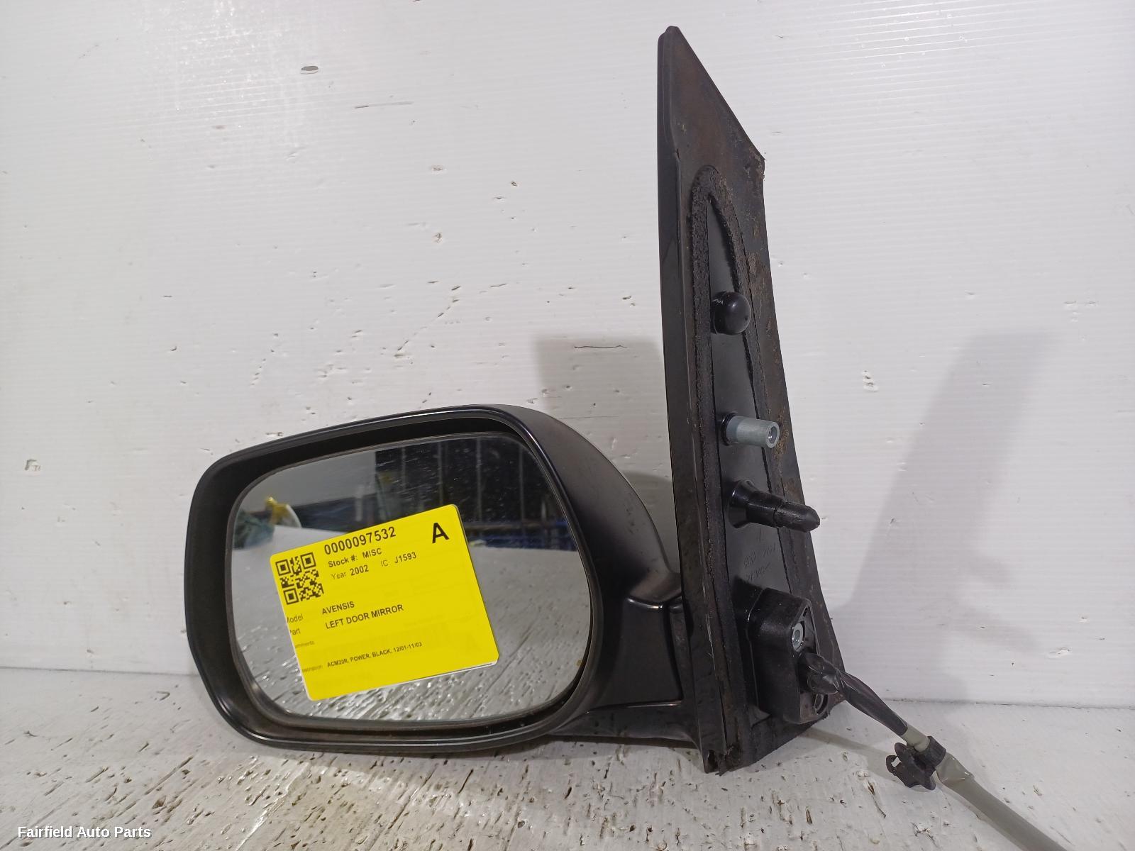 2002 Toyota Avensis Left Door Mirror