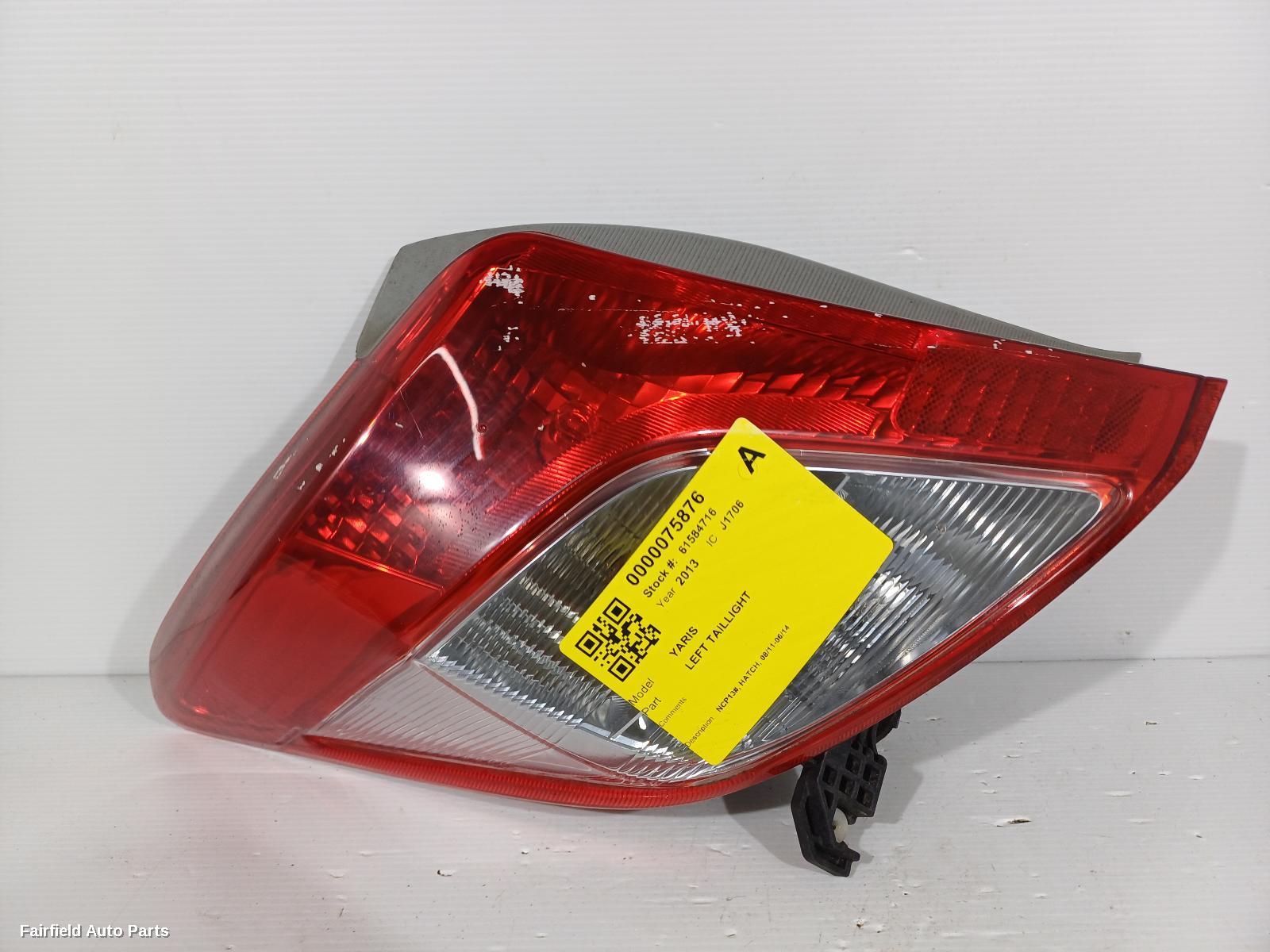 2011-2014 Toyota Yaris Left Taillight