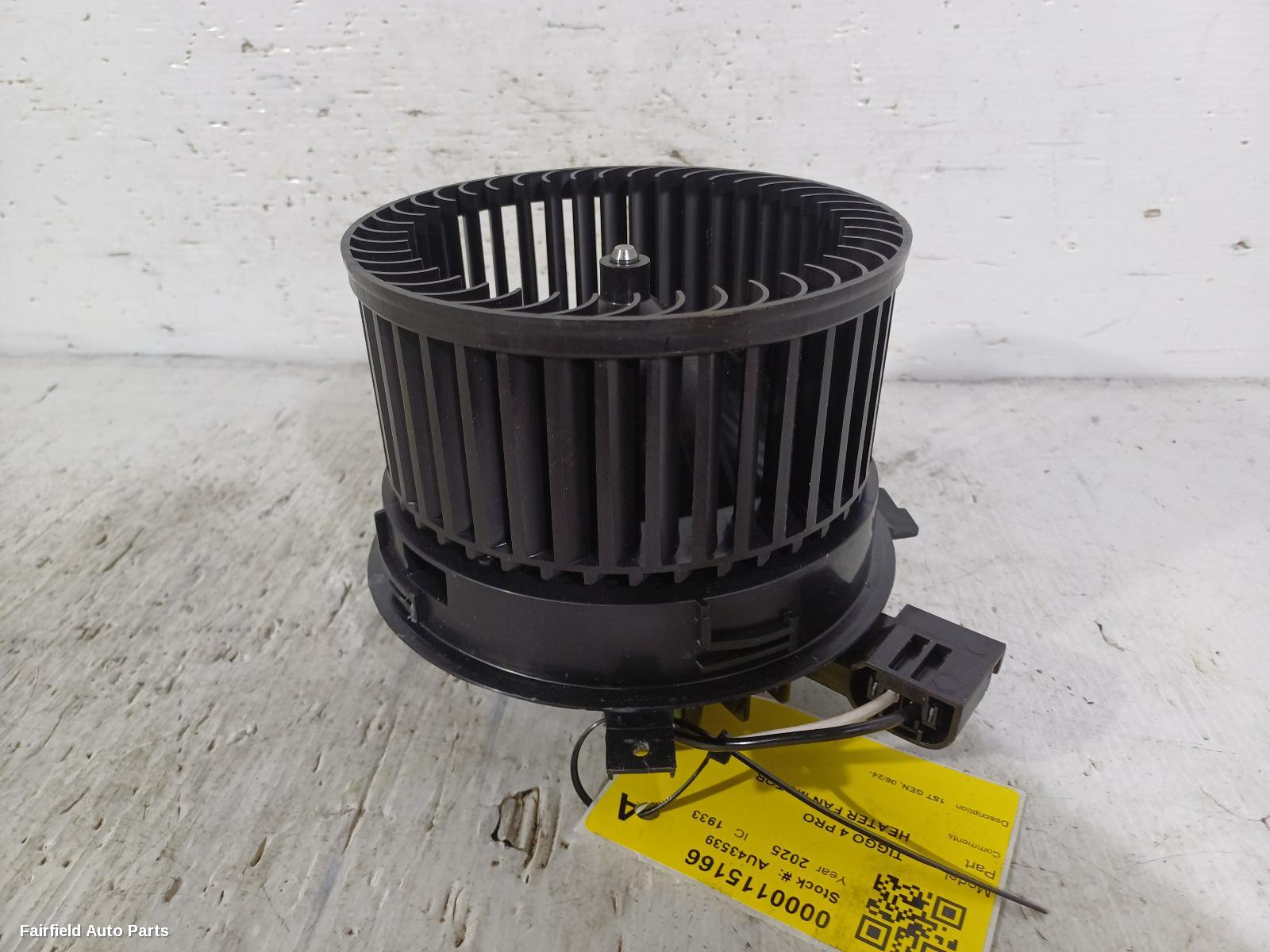 2024-2026 Chery Tiggo 4 Pro Heater Fan Motor