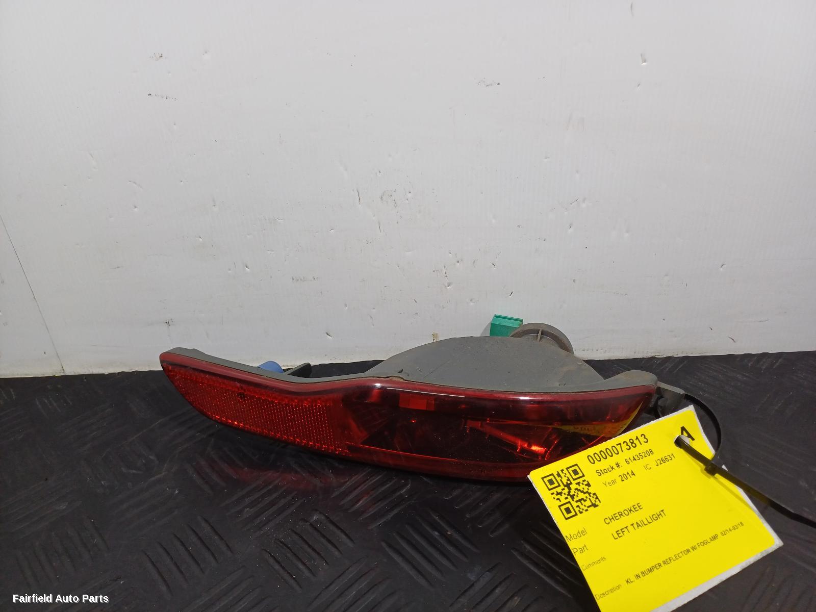 2014-2018 Jeep Cherokee Left Taillight