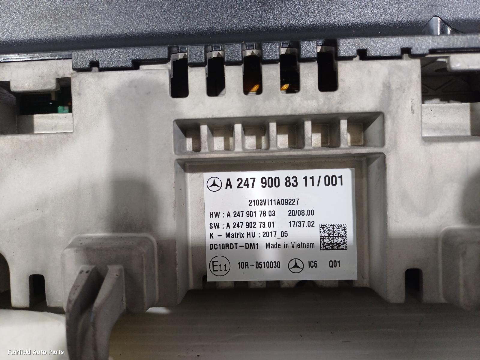 2019-2025 Mercedes Cla Class Radio Cd Dvd Sat Tv