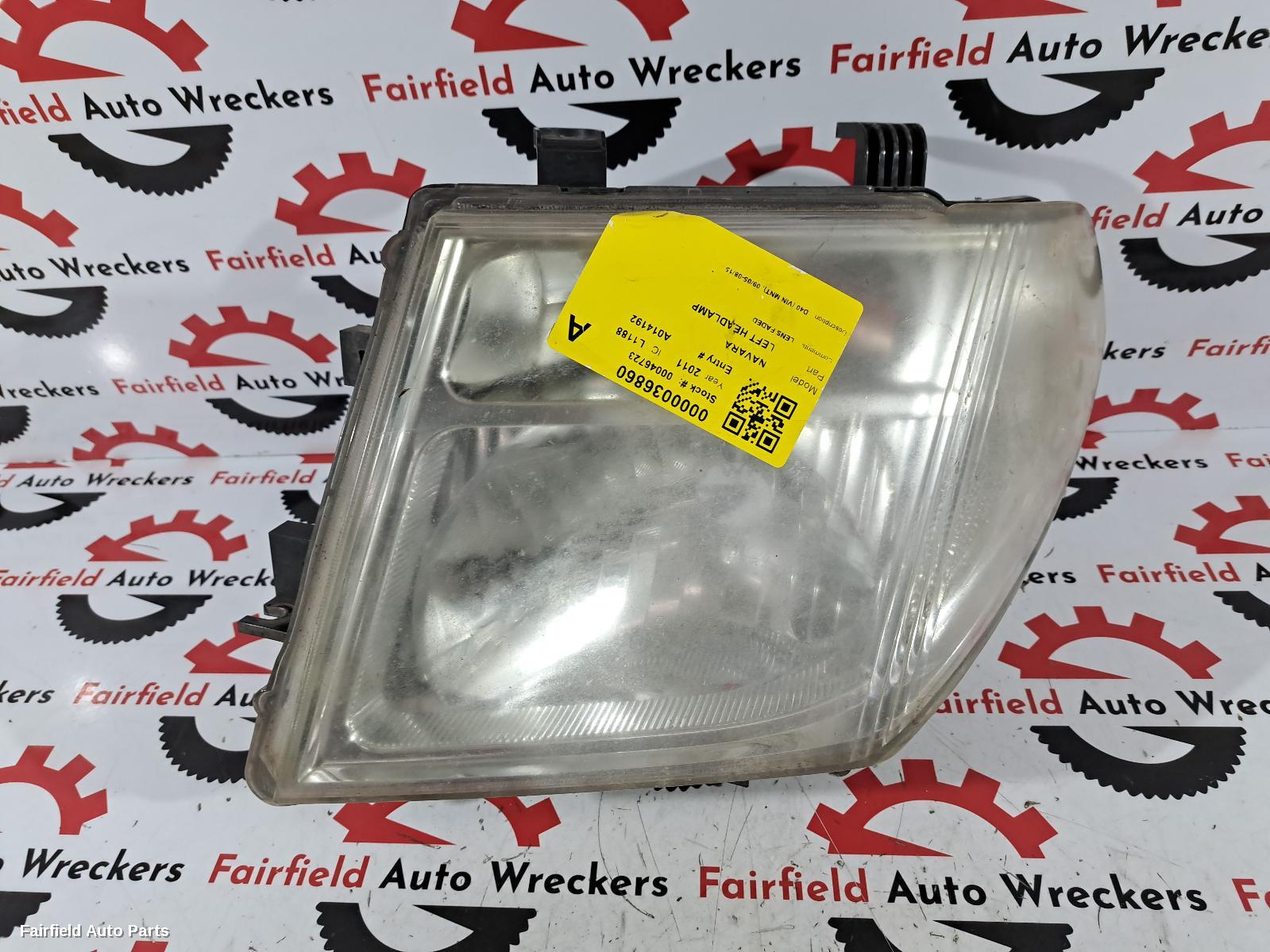 2011 Nissan Navara Left Headlamp