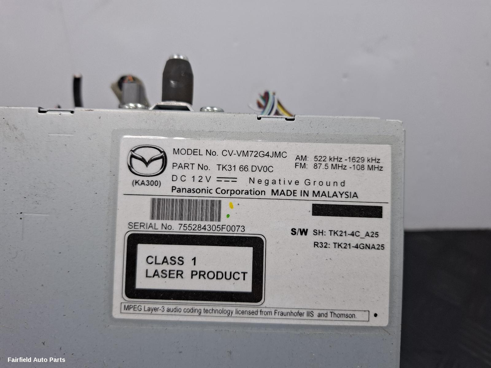 2007-2015 Mazda Cx9 Radio Cd Dvd Sat Tv