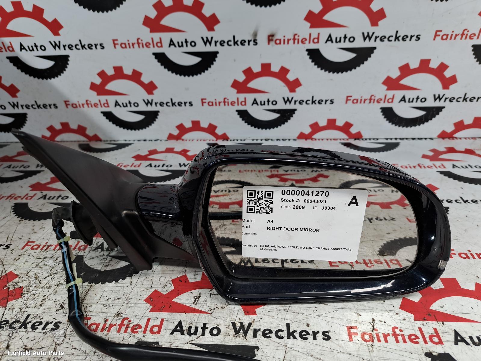 2008-2016 Audi A4 Right Door Mirror