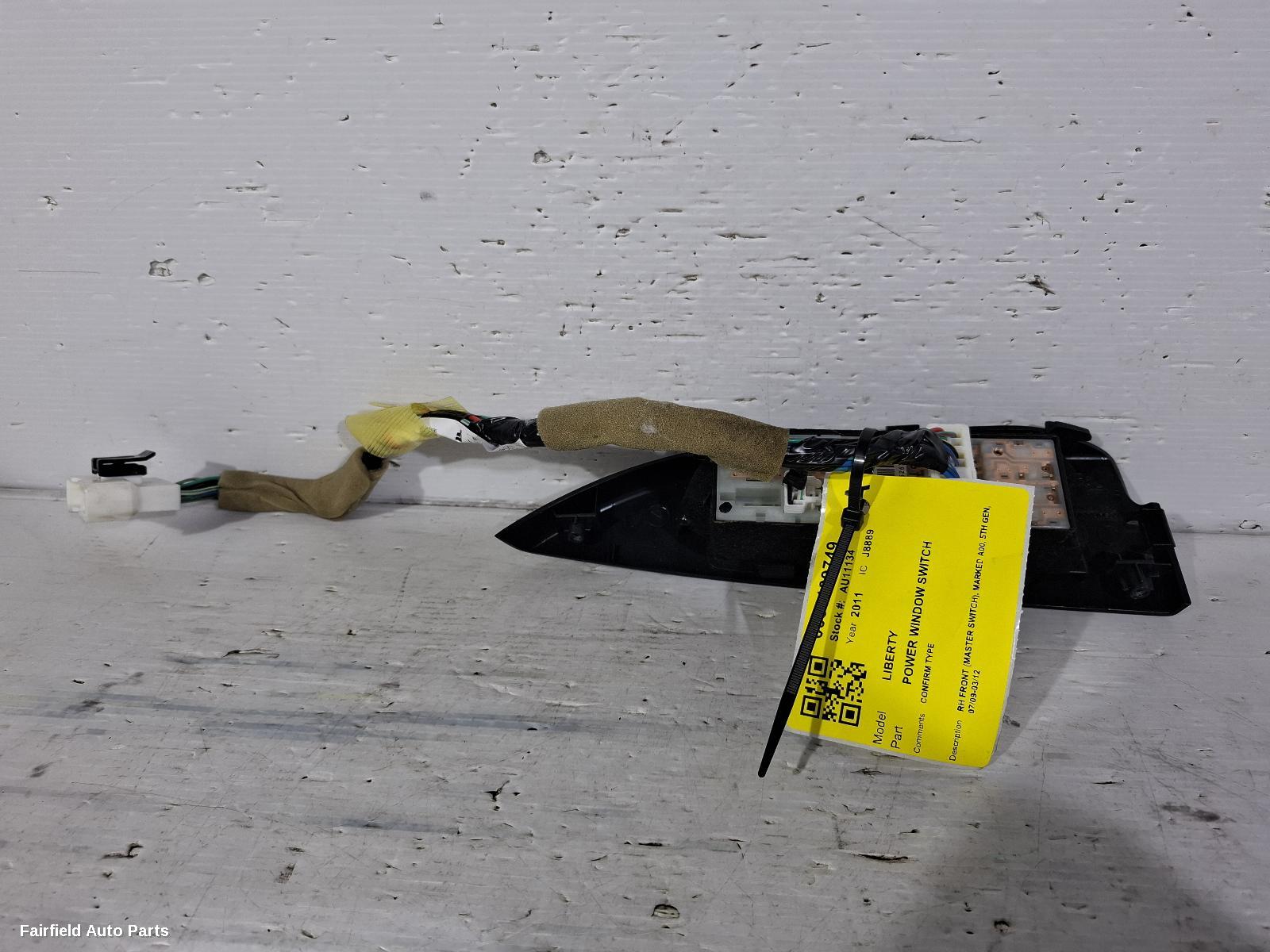 2009-2012 Subaru Liberty Pwr Dr Wind Switch