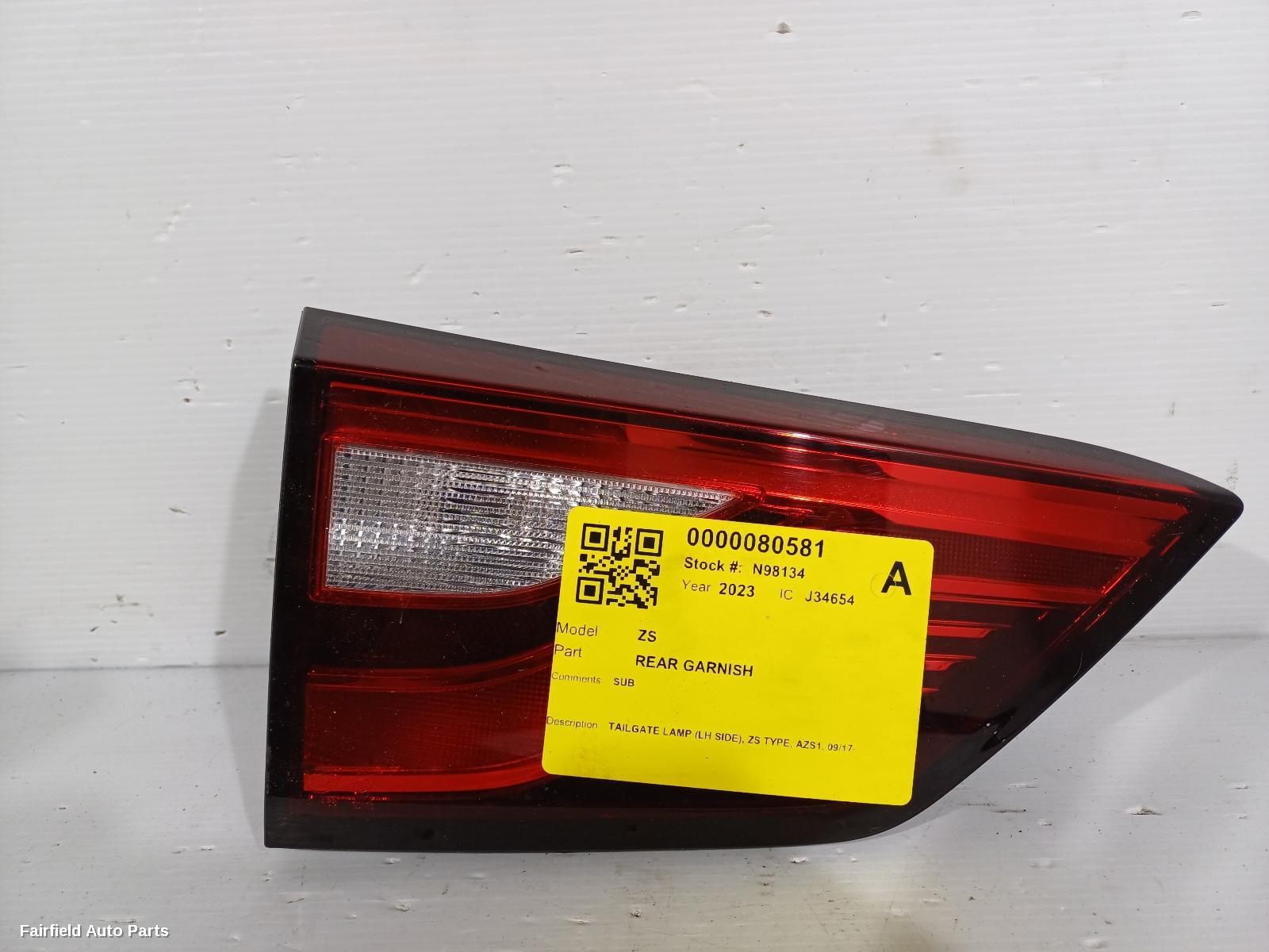 2017-2024 Mg Zs Rear Garnish