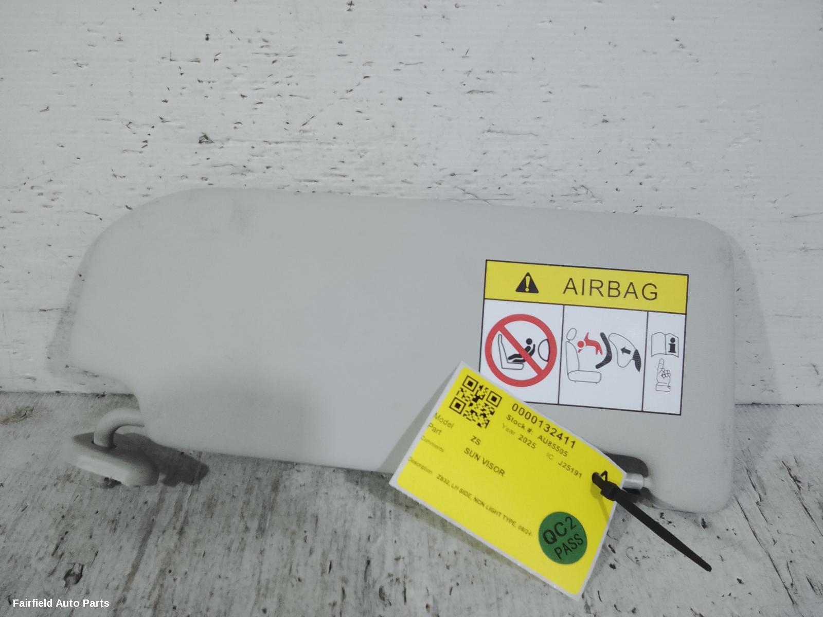 2024-2025 Mg Zs Sunvisor