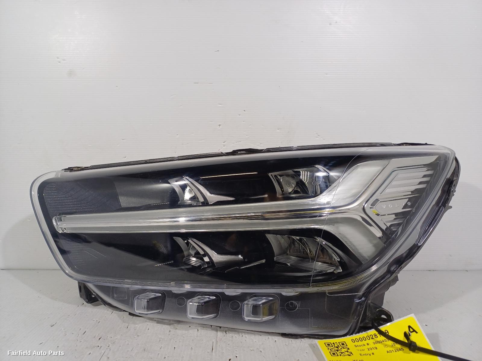 2018-2022 Volvo Xc40 Left Headlamp