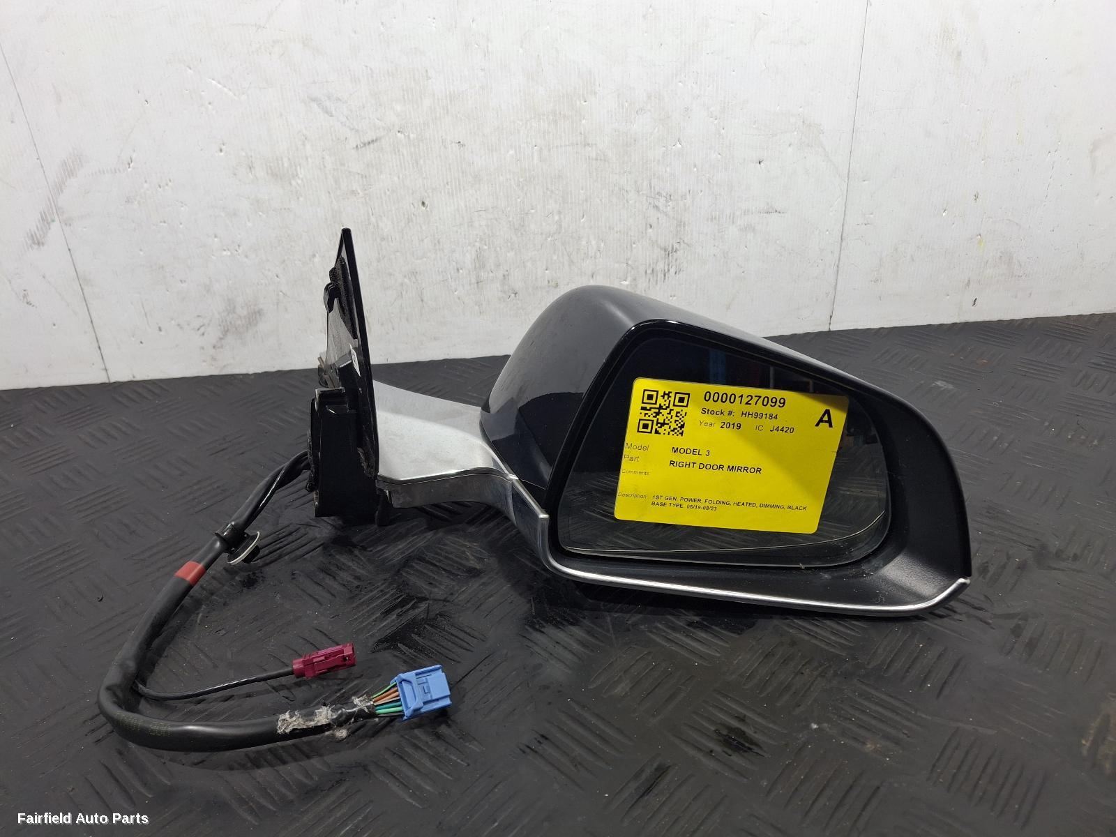 2019-2023 Tesla Model 3 Right Door Mirror
