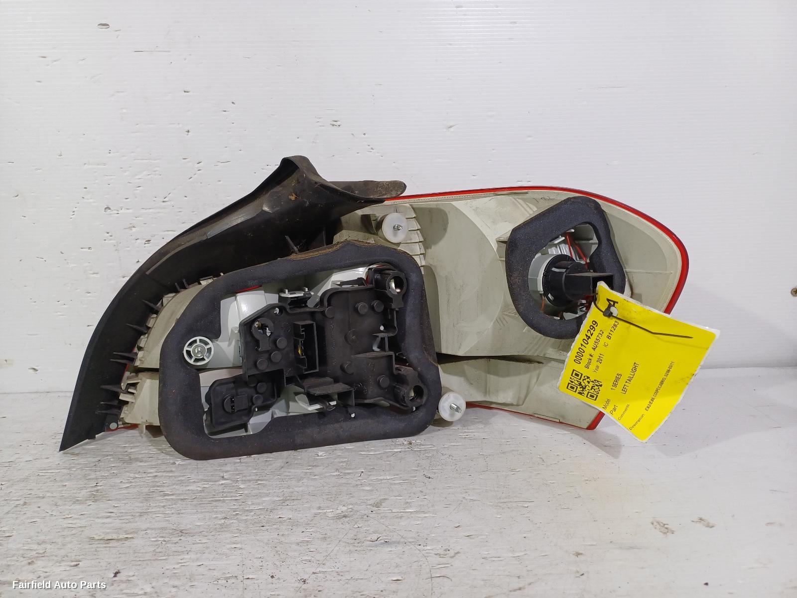 2011 Bmw 1 Series Left Taillight