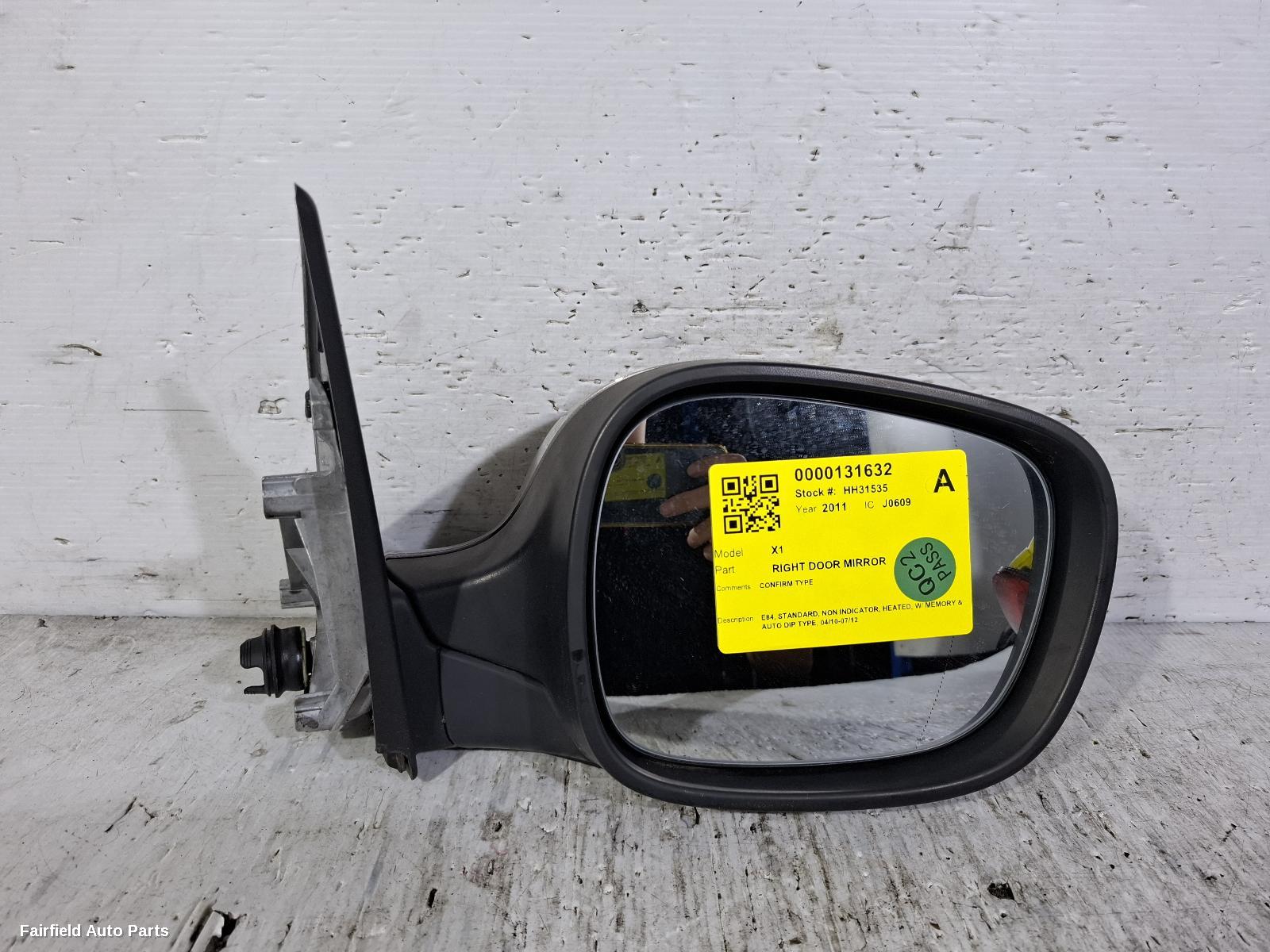 2010-2012 Bmw X1 Right Door Mirror