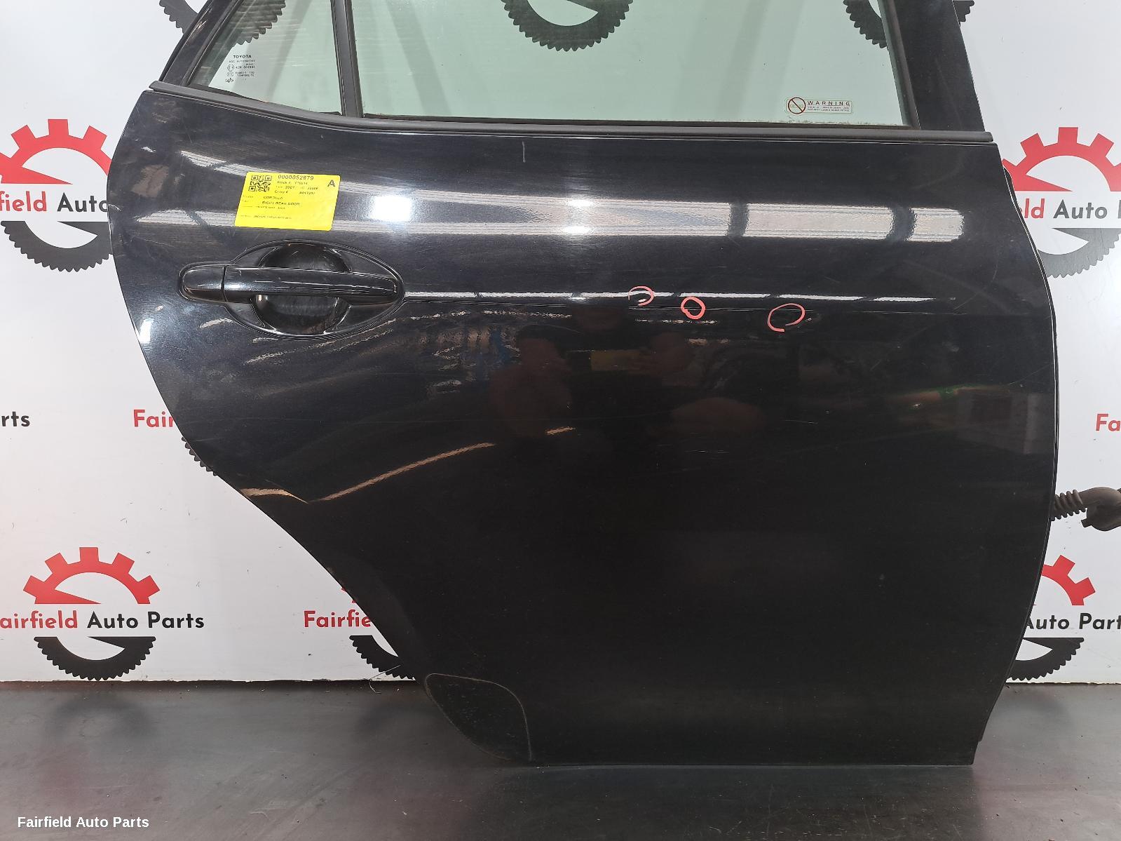 2007-2012 Toyota Corolla Right Rear Door Sliding