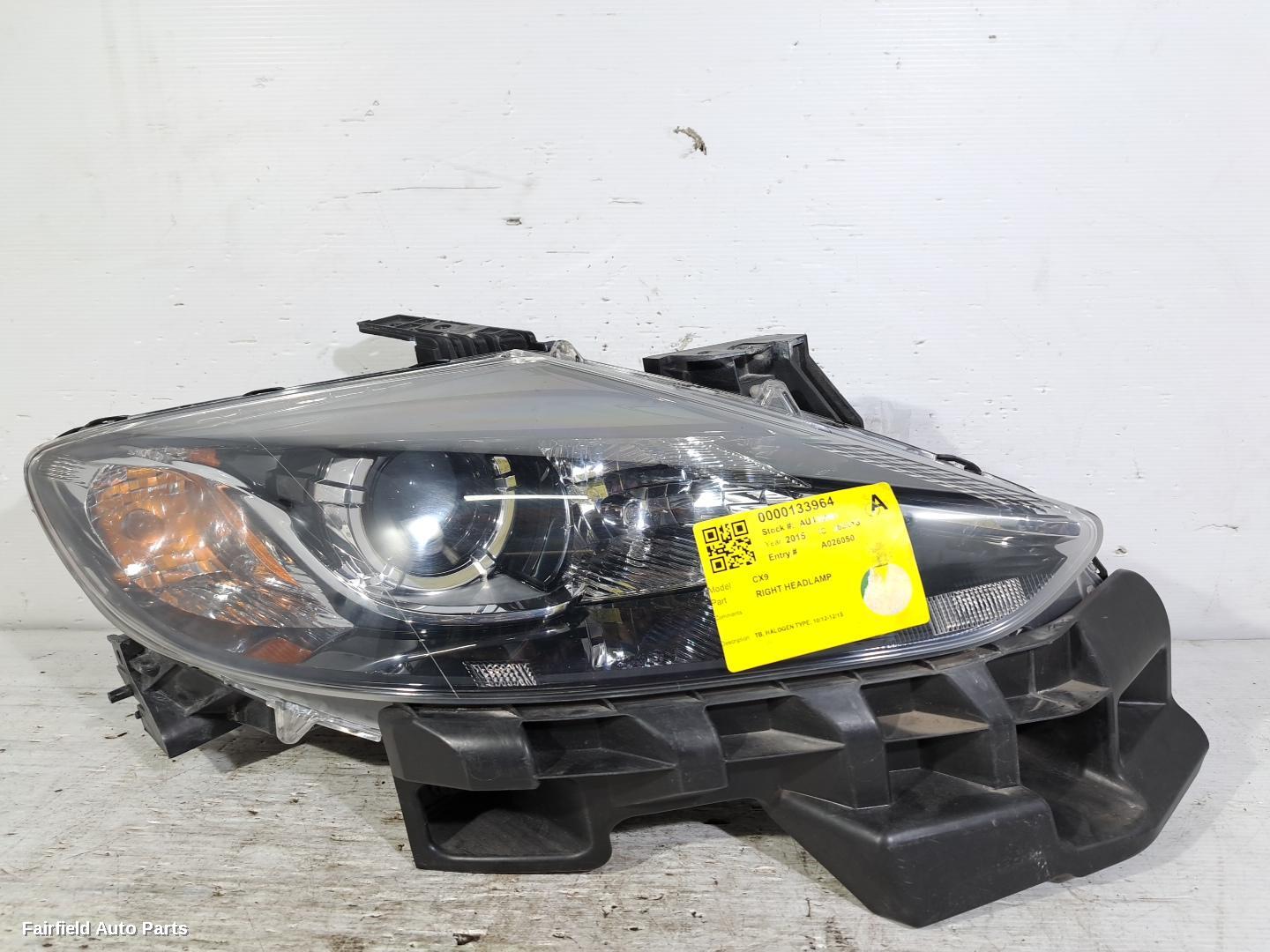 2012-2015 Mazda Cx9 Right Headlamp