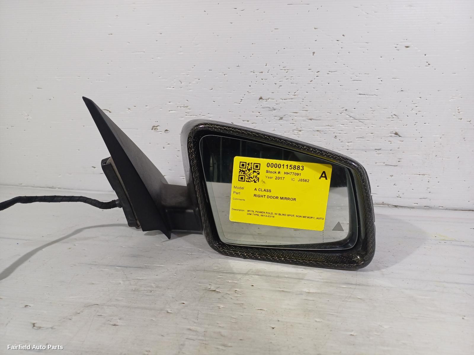 2012-2018 Mercedes A Class Right Door Mirror