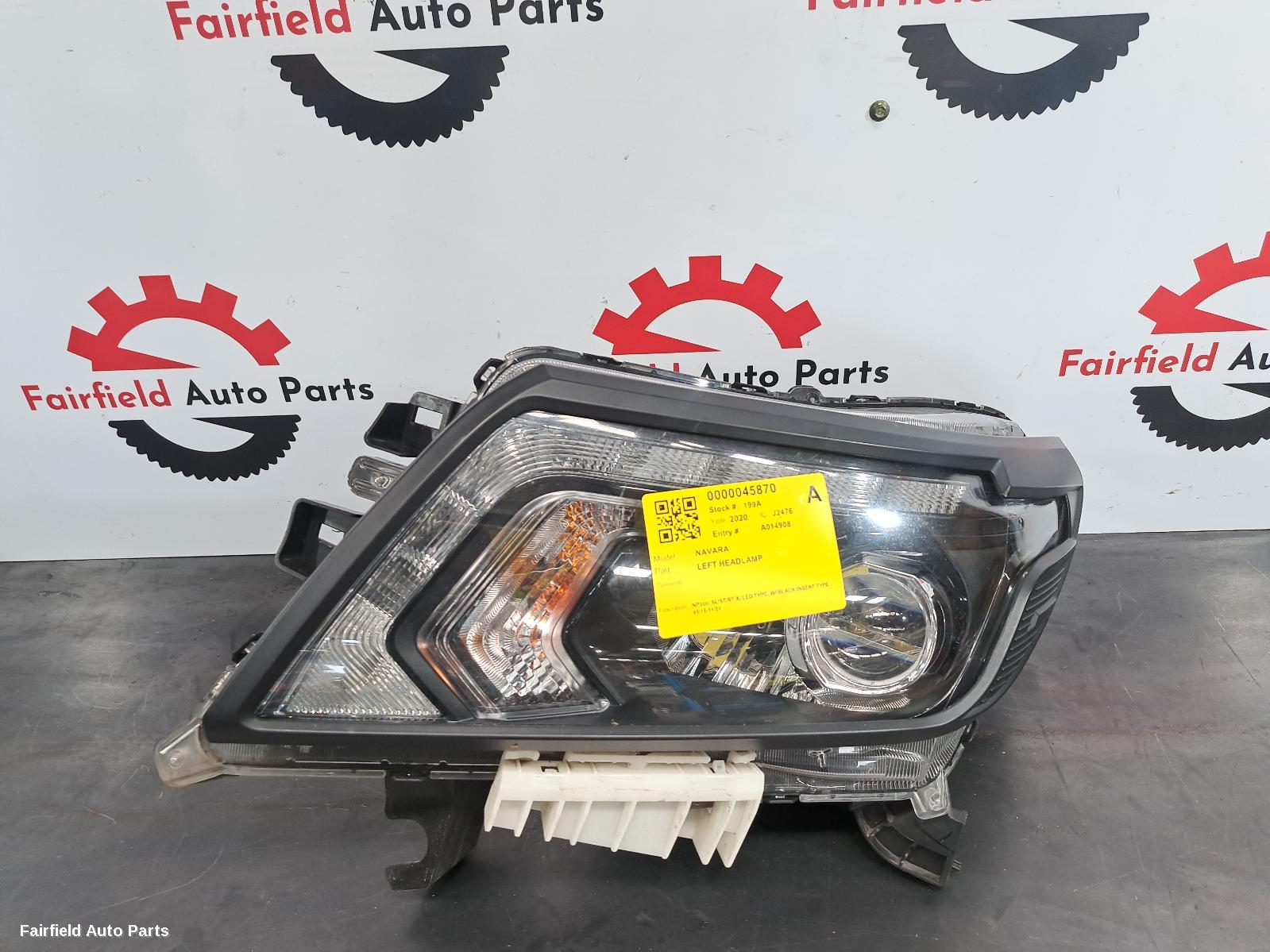 2020 Nissan Navara Left Headlamp