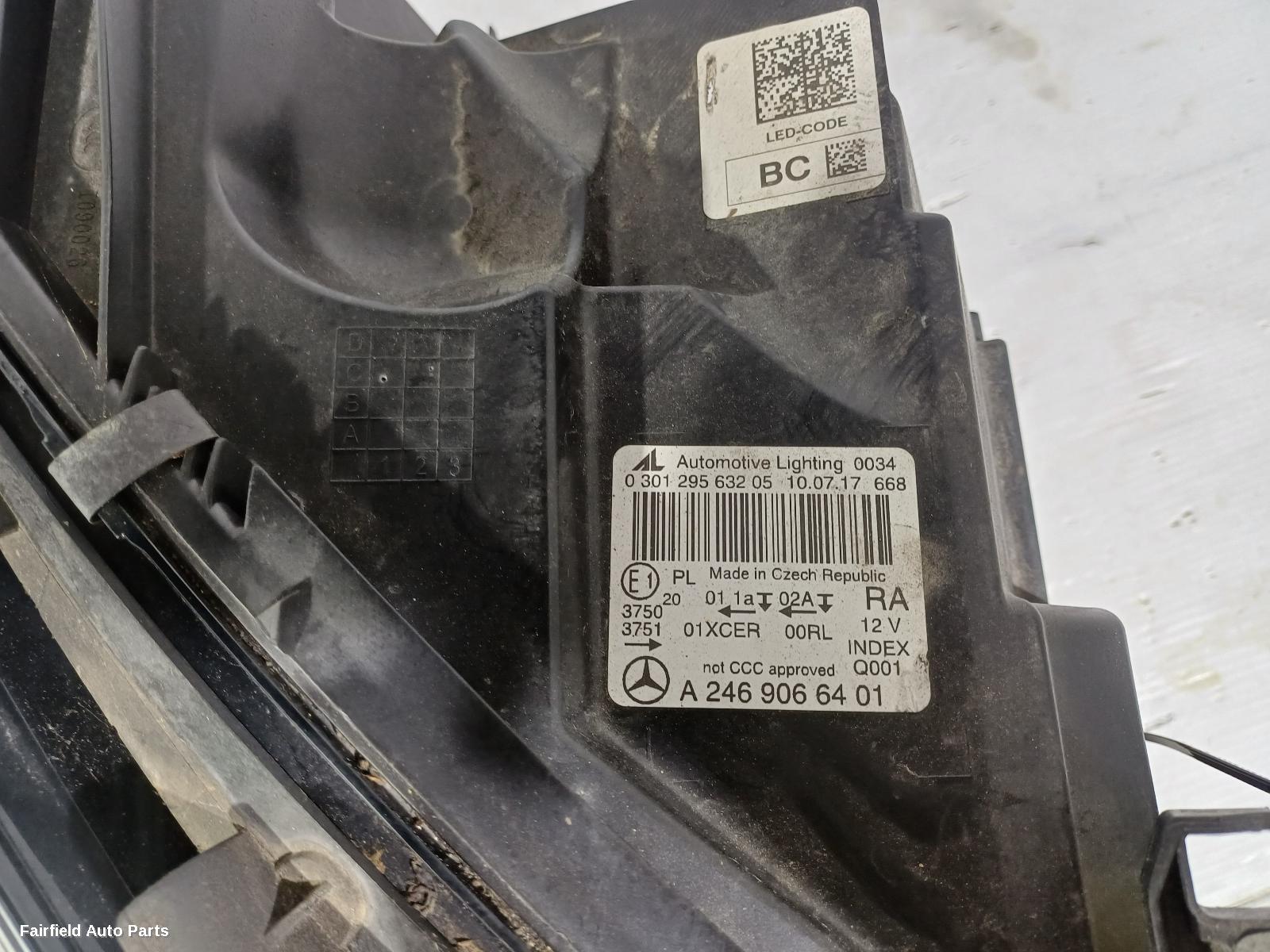 2014-2019 Mercedes B Class Right Headlamp