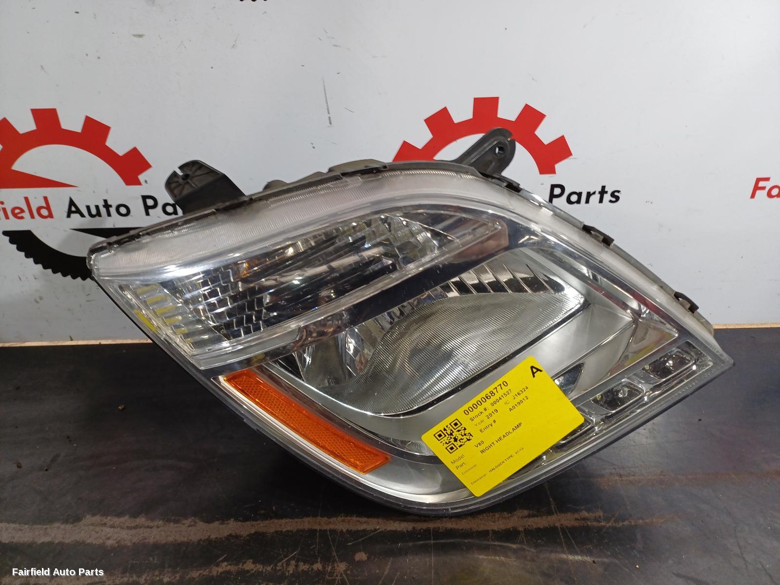 2019 Ldv V80 Right Headlamp