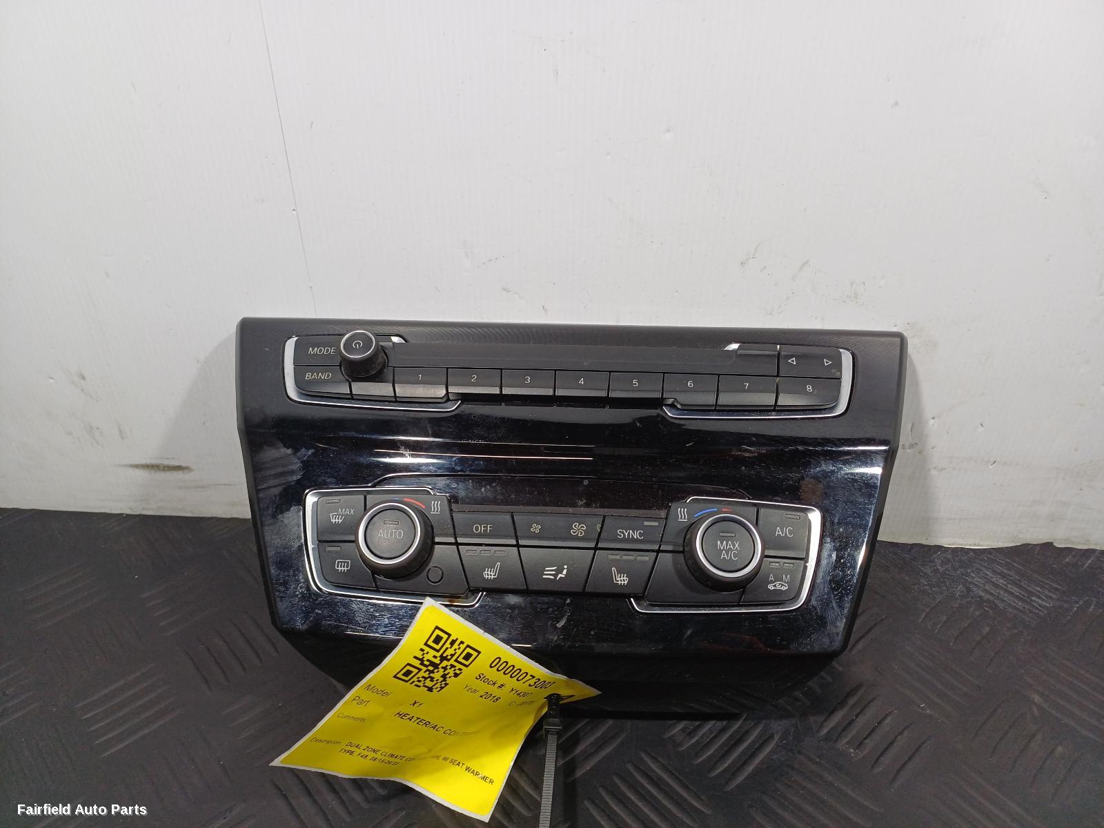 2015-2022 Bmw X1 Heater Ac Controls