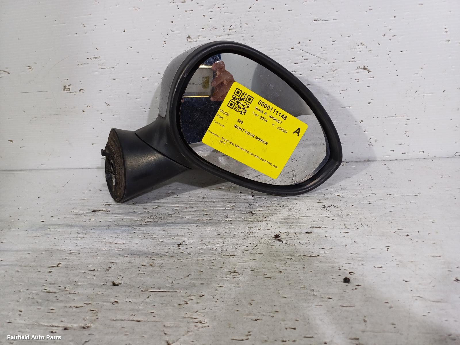 2008-2015 Fiat 500 Right Door Mirror