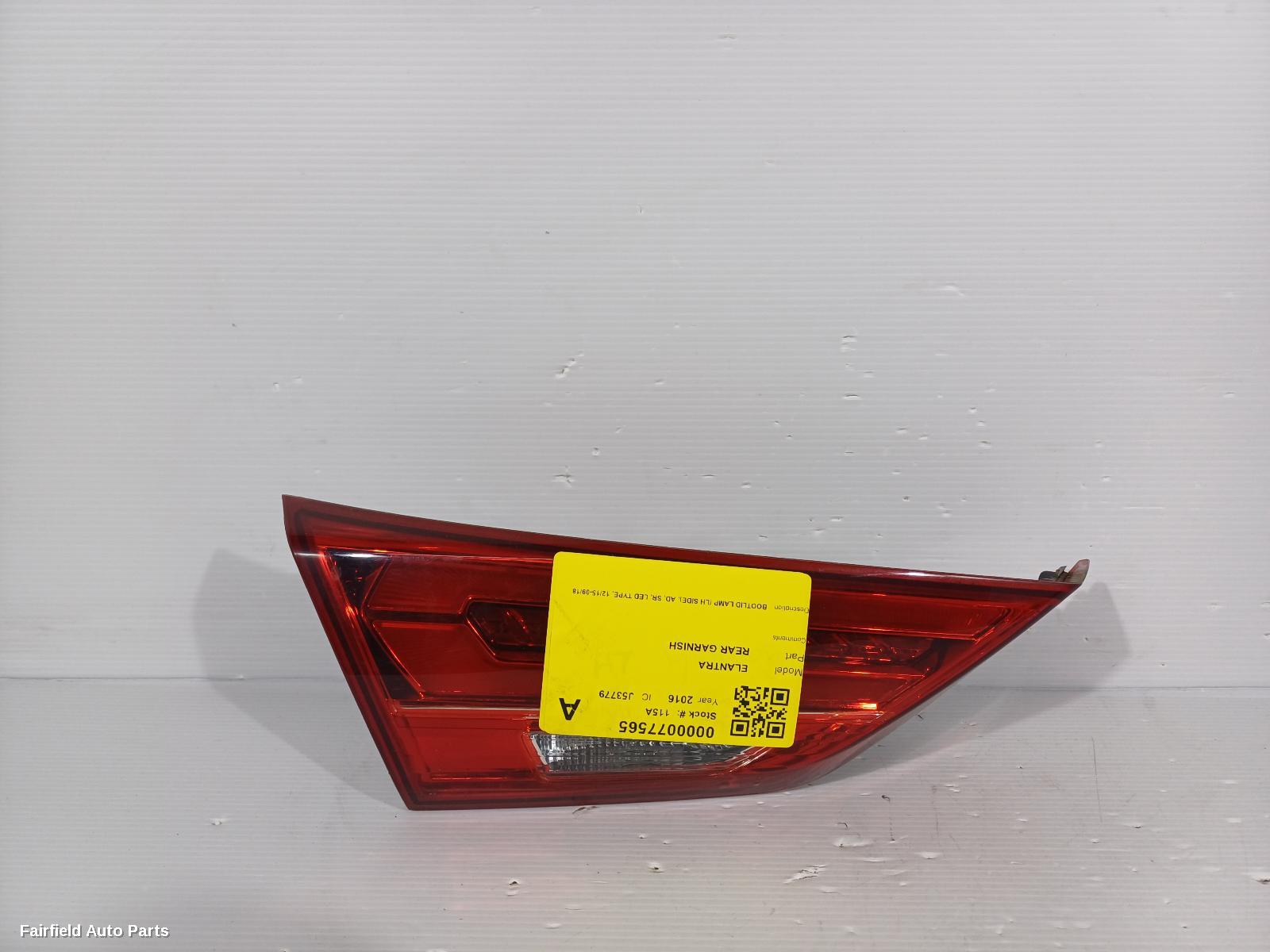 2015-2018 Hyundai Elantra Rear Garnish