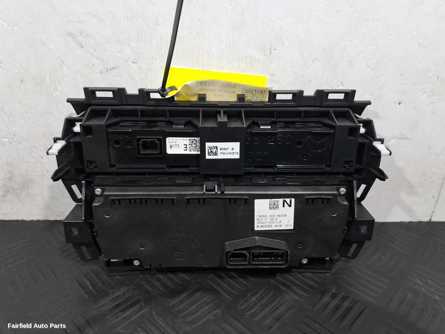 2016-2019 Mazda 3 Heater Ac Controls
