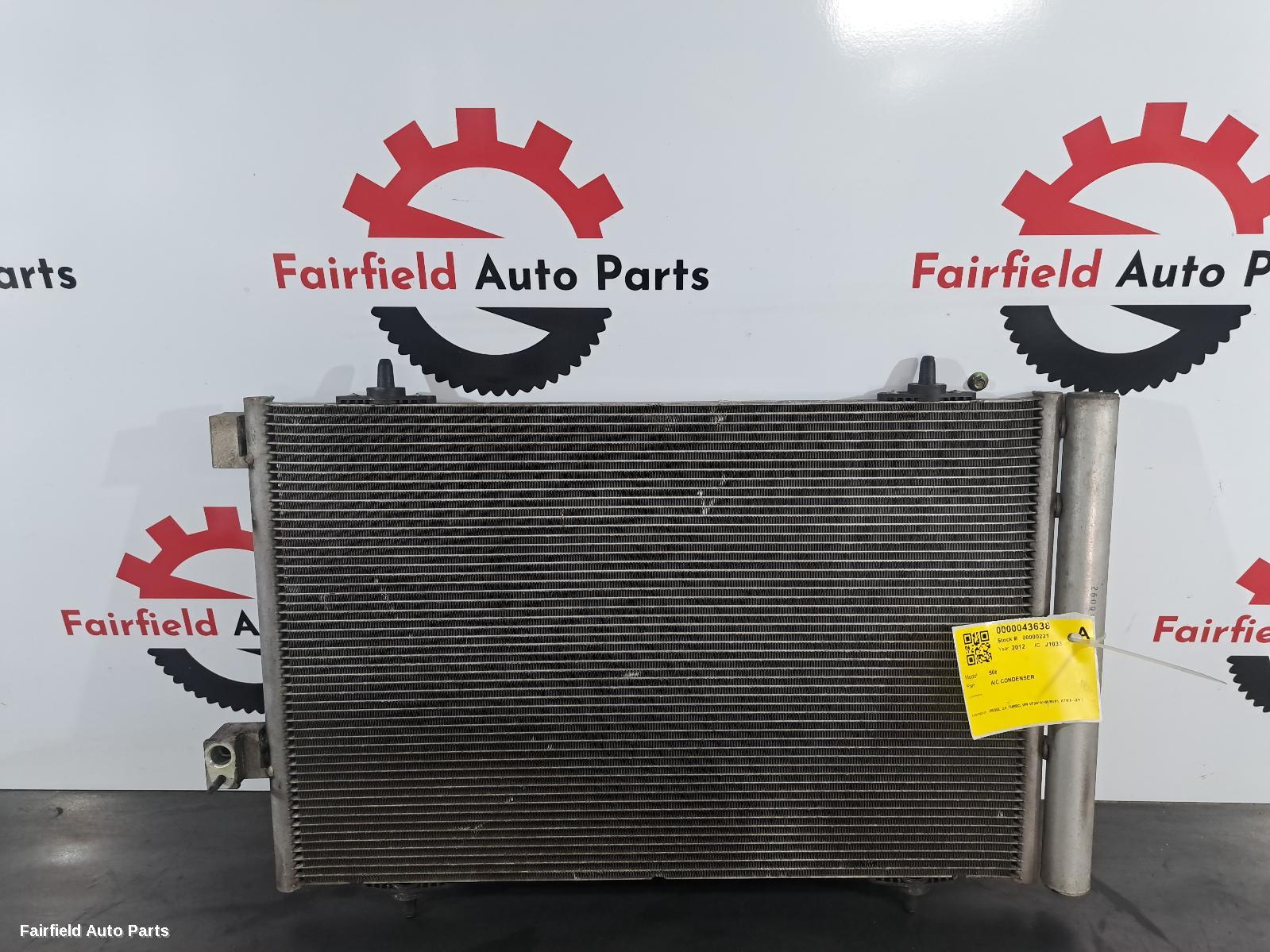2012 Peugeot 508 A C Condenser